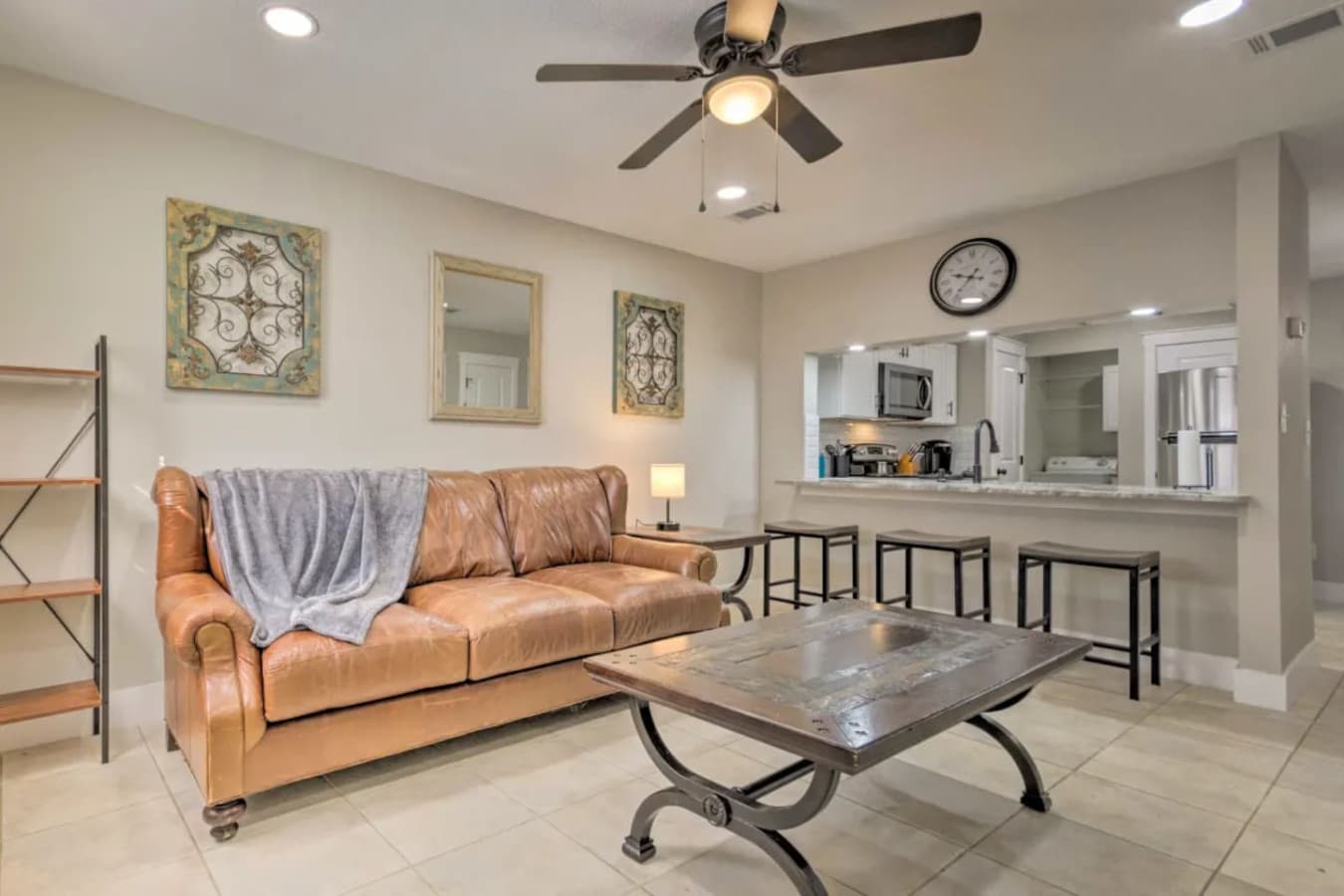 Bright, airy, and inviting! This spacious living room is the perfect place to relax after a day of Florida adventures.
