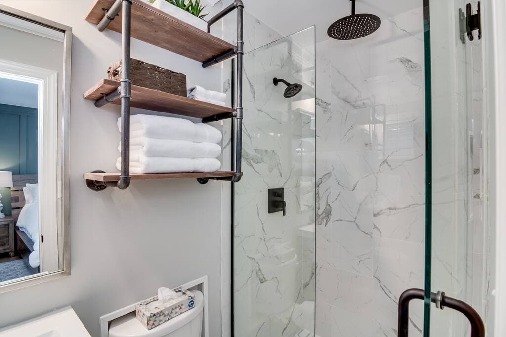 Master Bathroom Shower with Rain Head