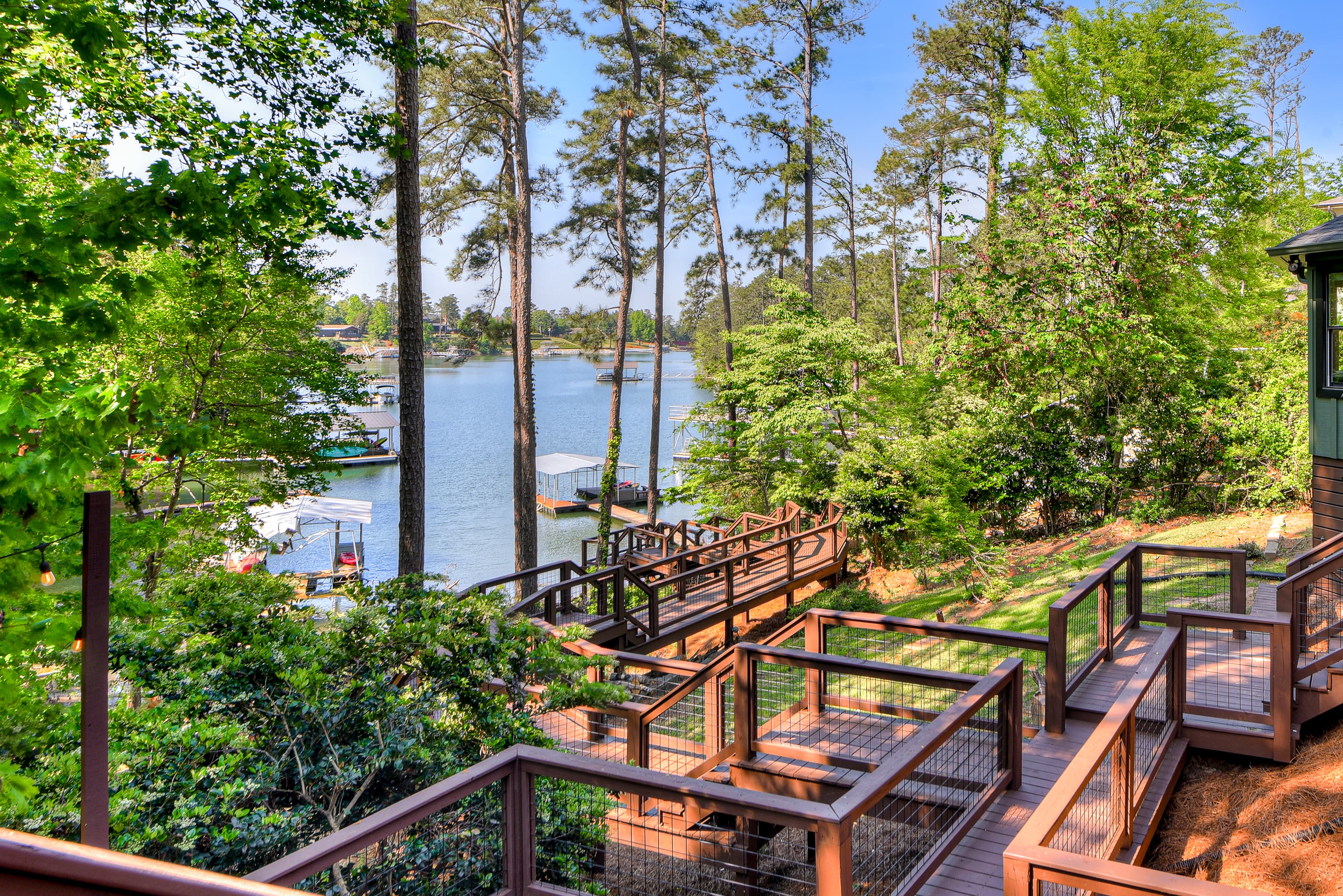 Elevated walkway down to the Lake