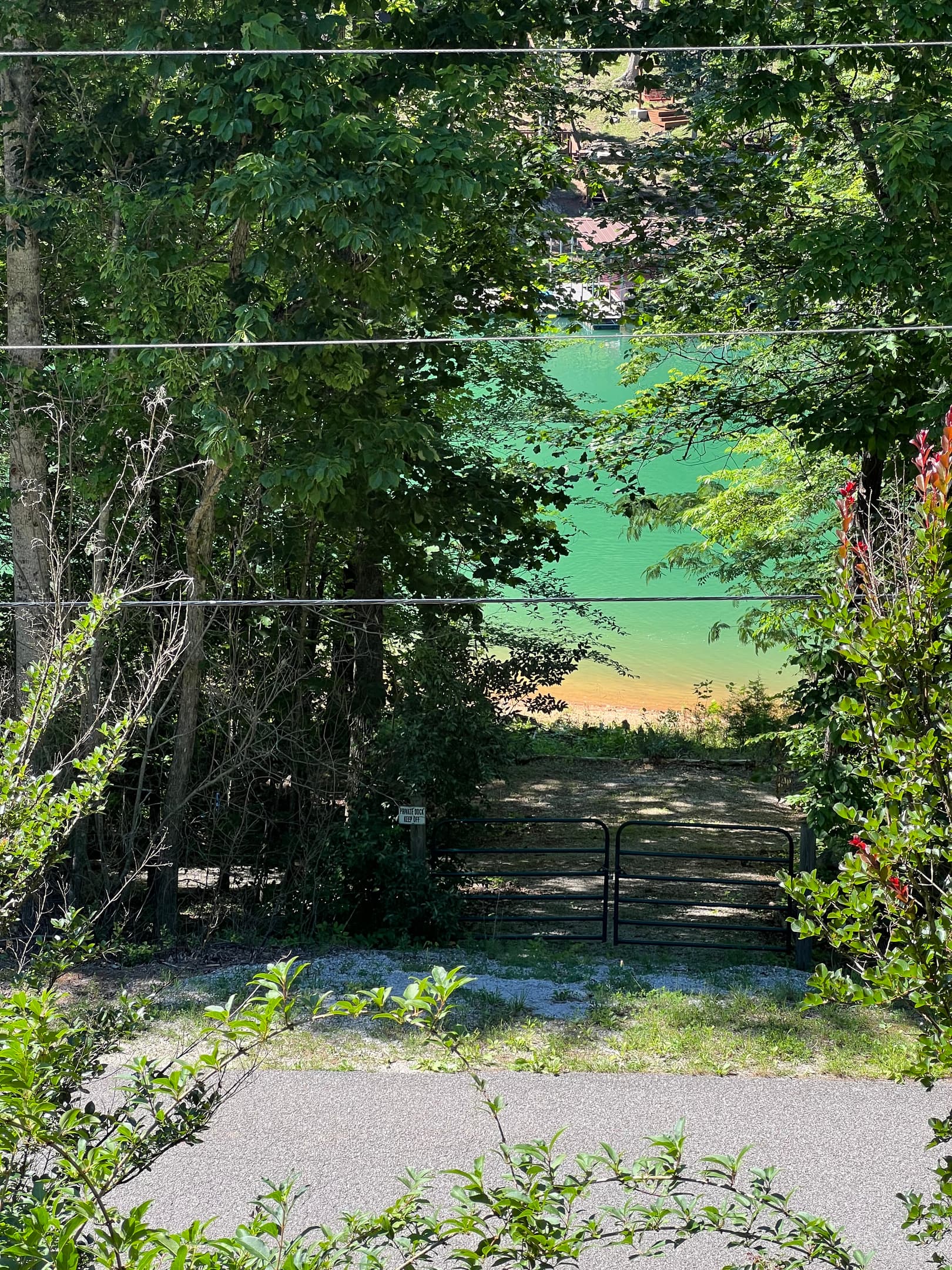 View to the lake from deck