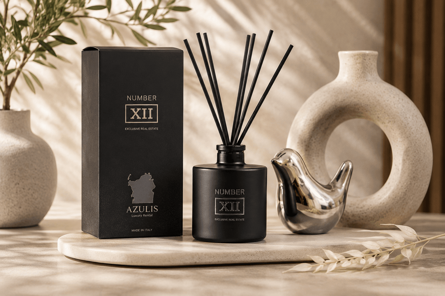 Azulis rental12 olbia sardinia signature home fragrance reed diffuser luxury holiday apartment welco