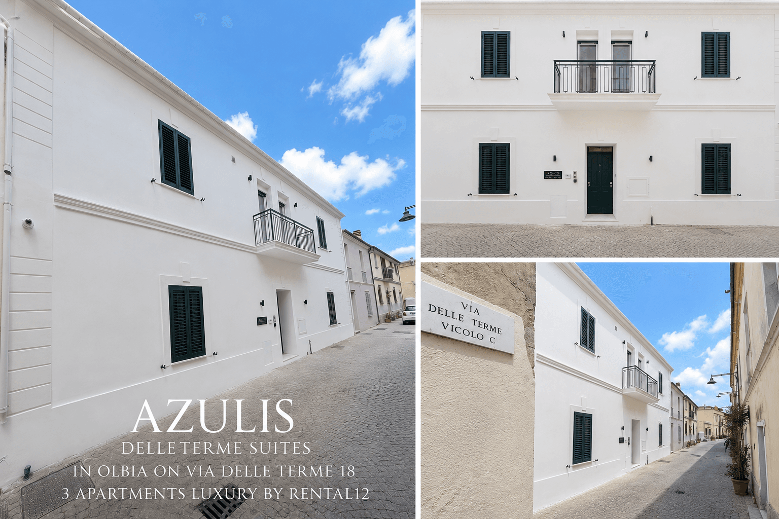 AZULIS delleterme Suites by RENTAL12 ready facade in historic center olbia