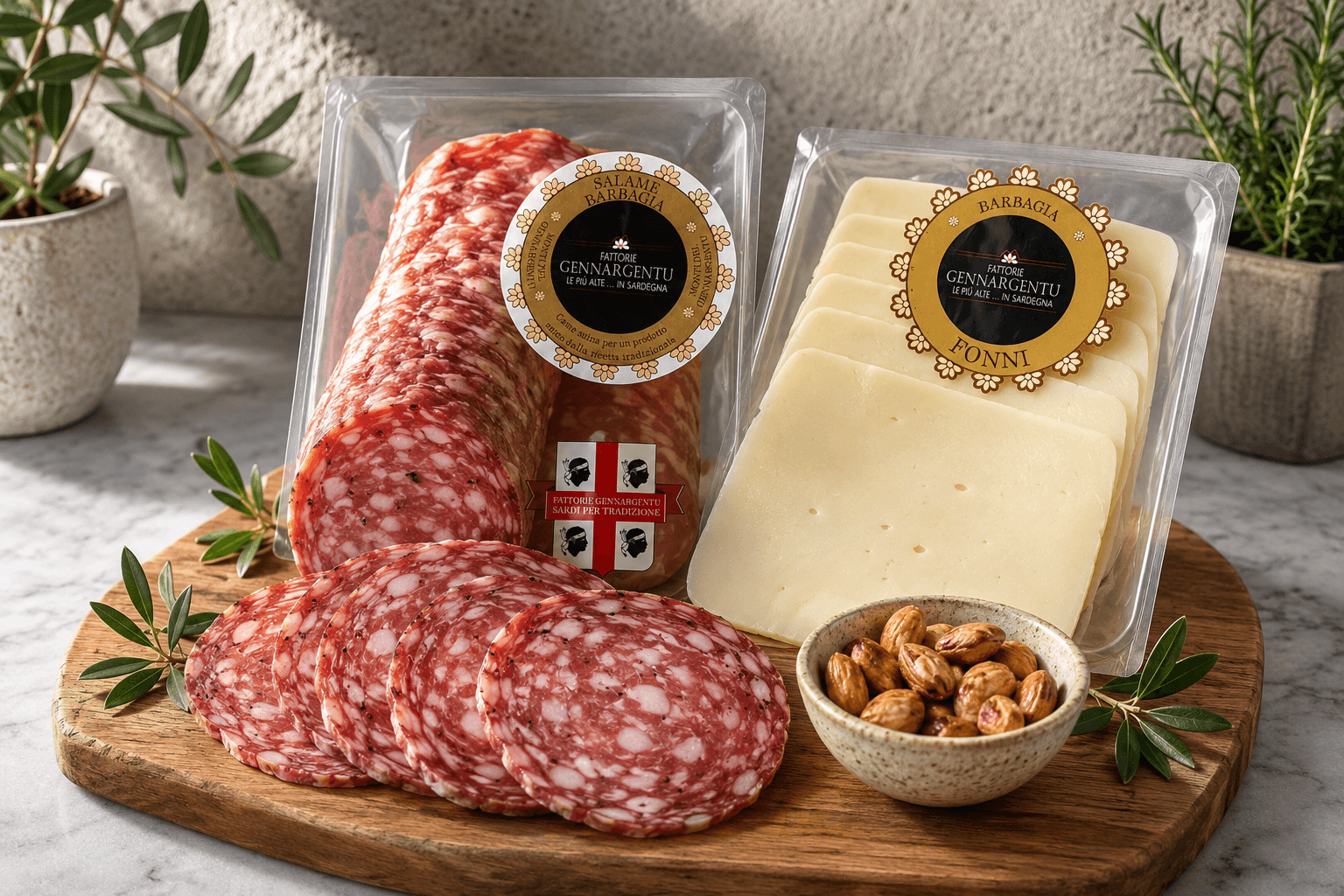 Azulis rental12 sardinia welcome gift salami pecorino
