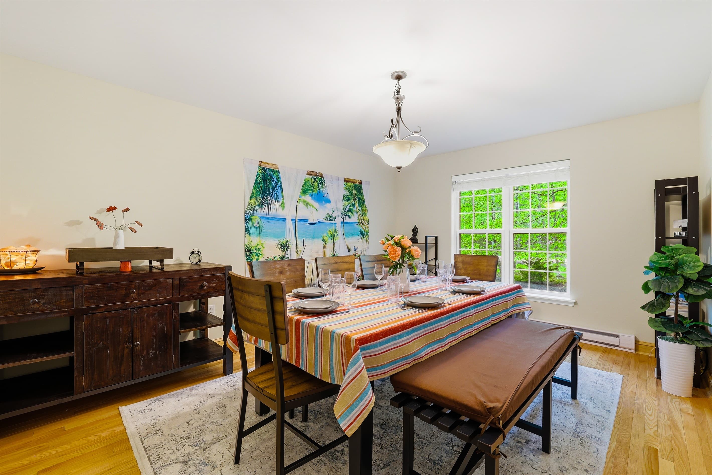 Plenty of space in this dining room for your family