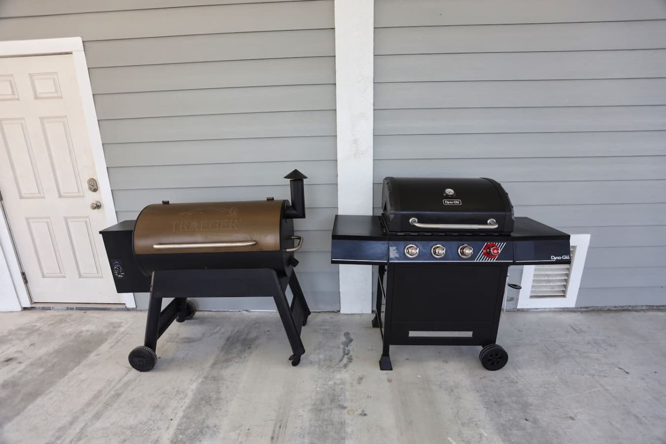 Pellet and gas grills are available for you to use at the home.