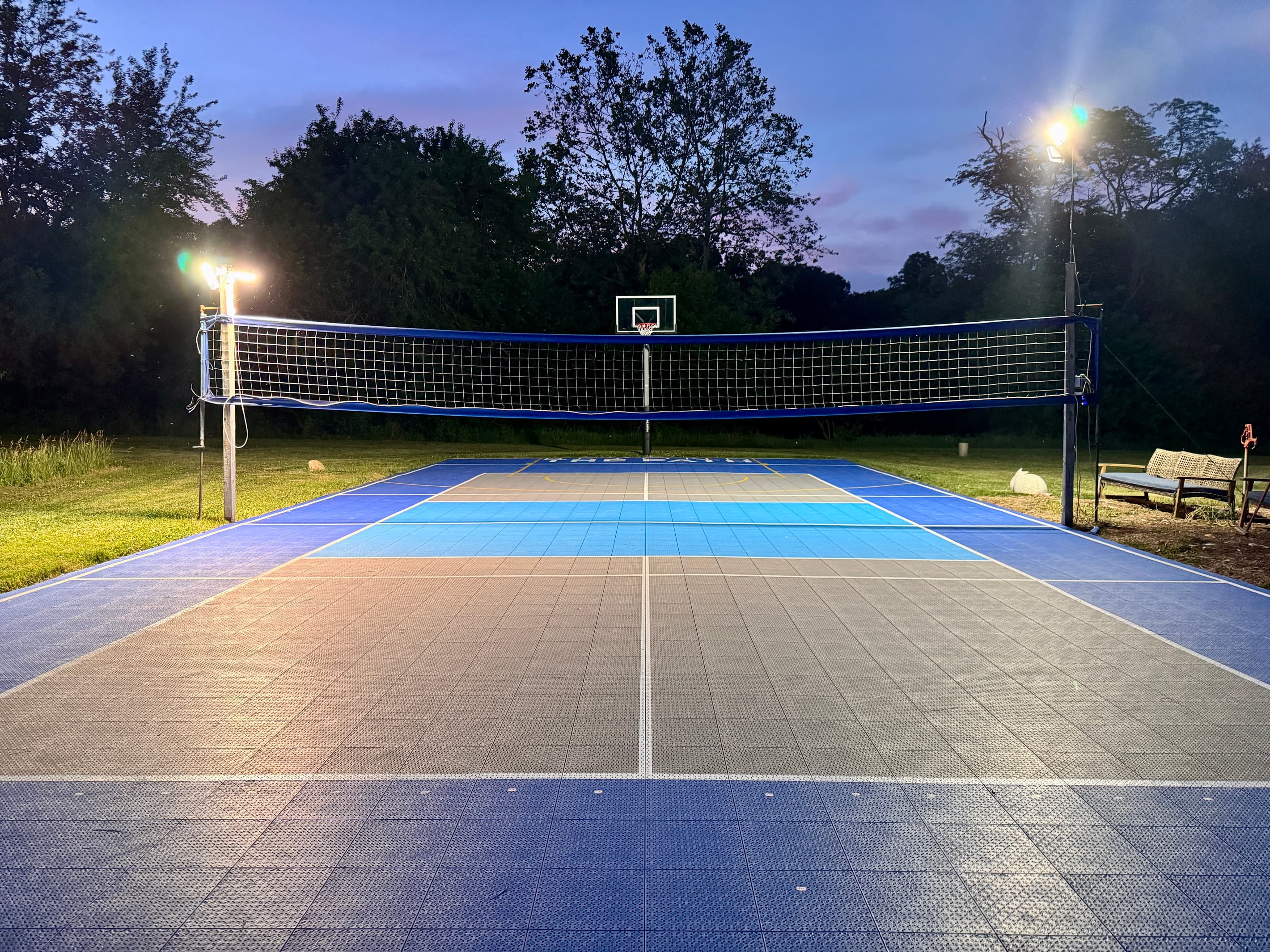 Night time lighting for Pickleball/Basketball reservations