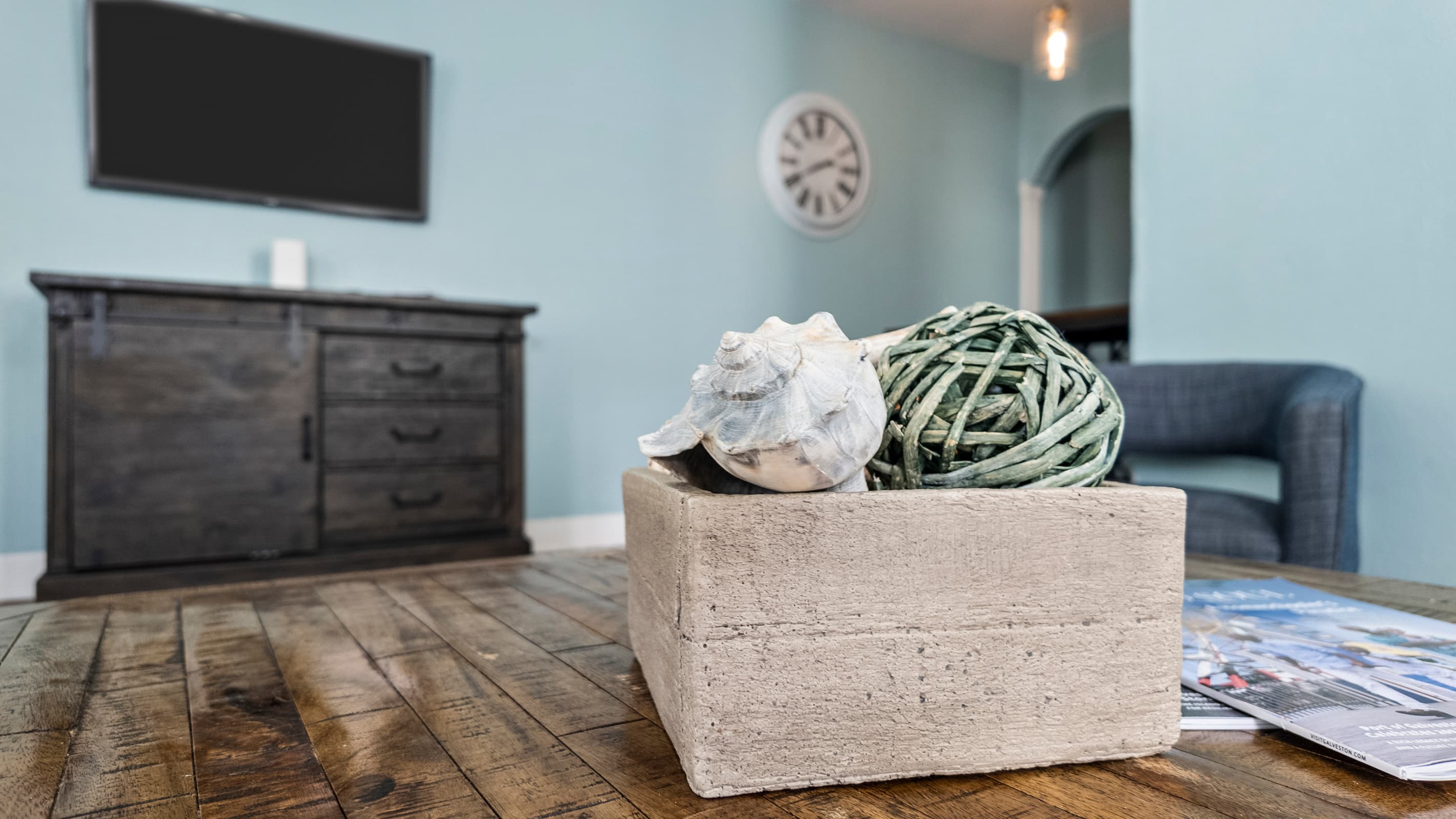 Original character details throughout Top Right Avenue M — historic hardwood elements and thoughtful decor carry the charm of 1705 Avenue M into every corner.