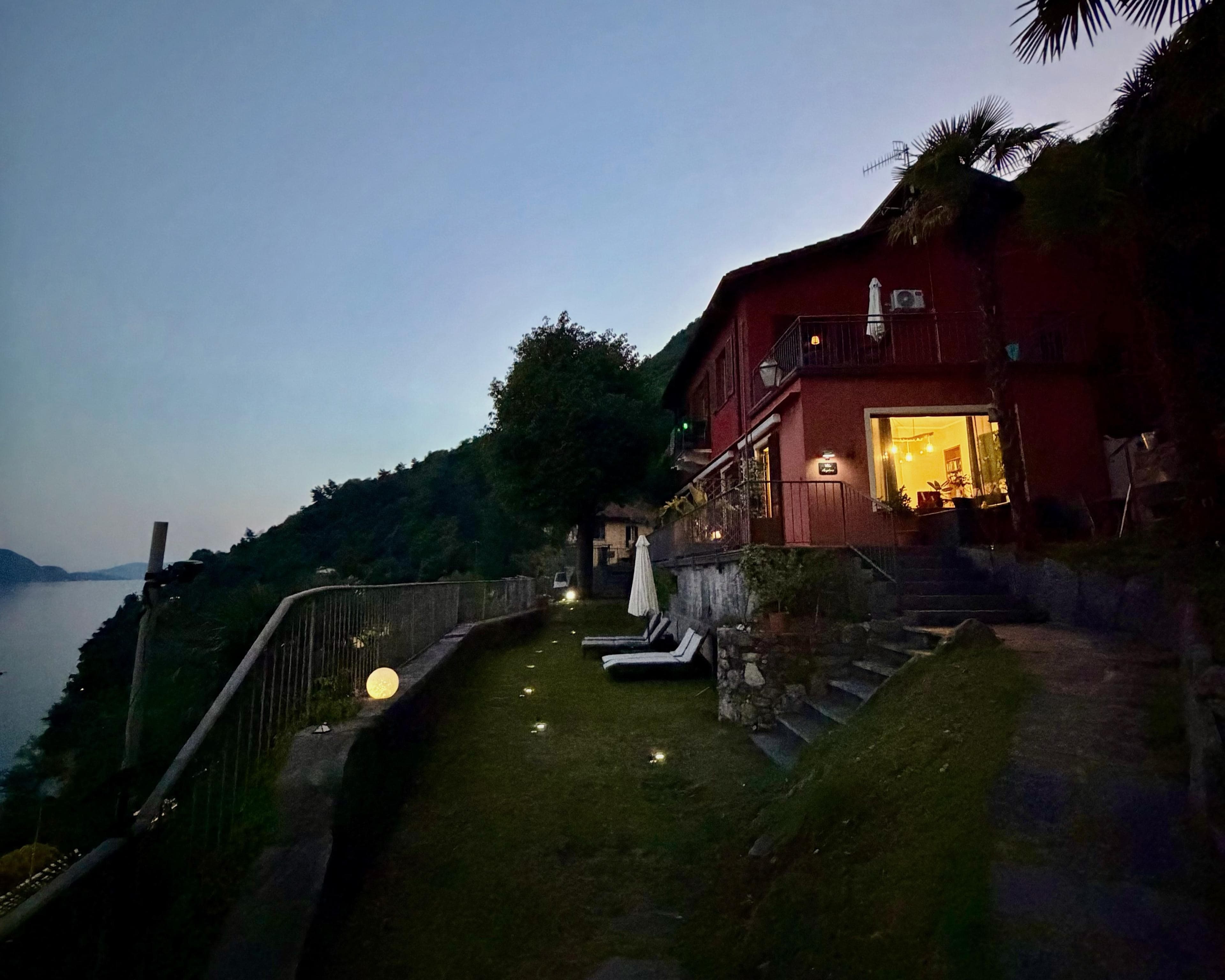 Villa Angelina Villa Garten Abend Seeblick Relax Zimmer See Lago Maggiore