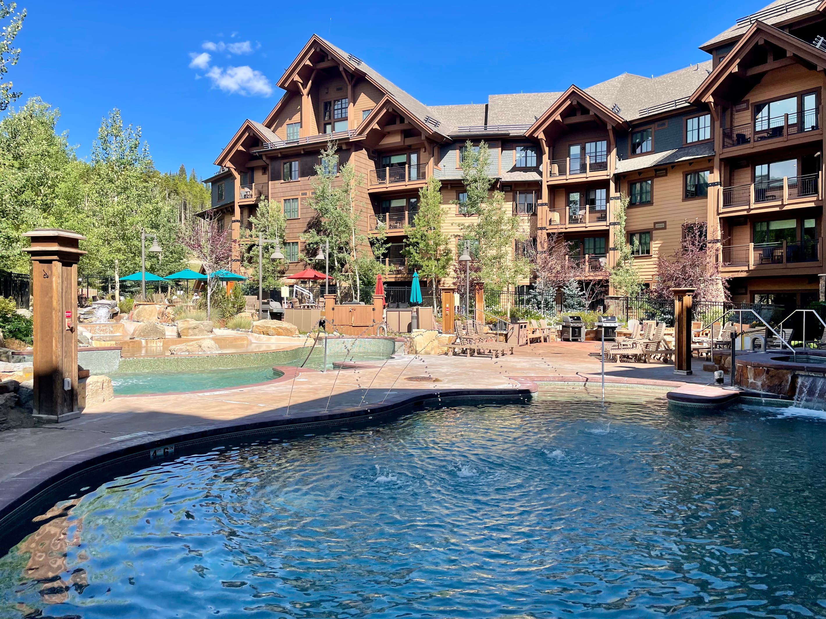 Make a splash in the outdoor pool