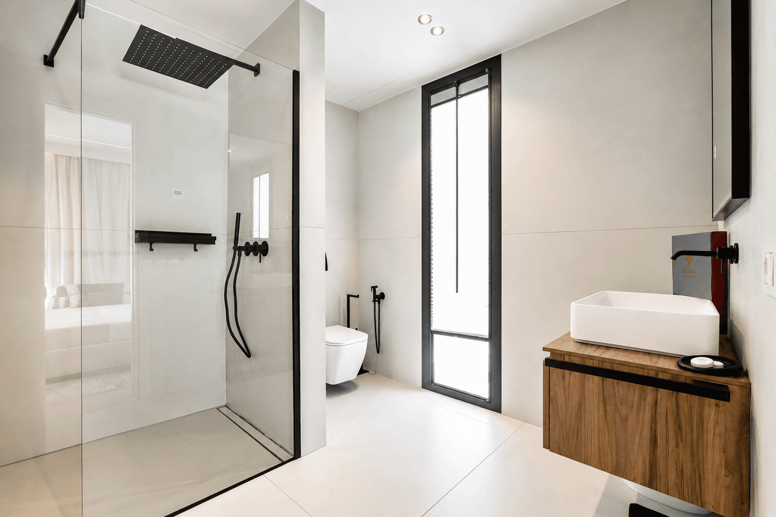 Azulis villas aramis golfo aranci bright modern bathroom walk in rain shower