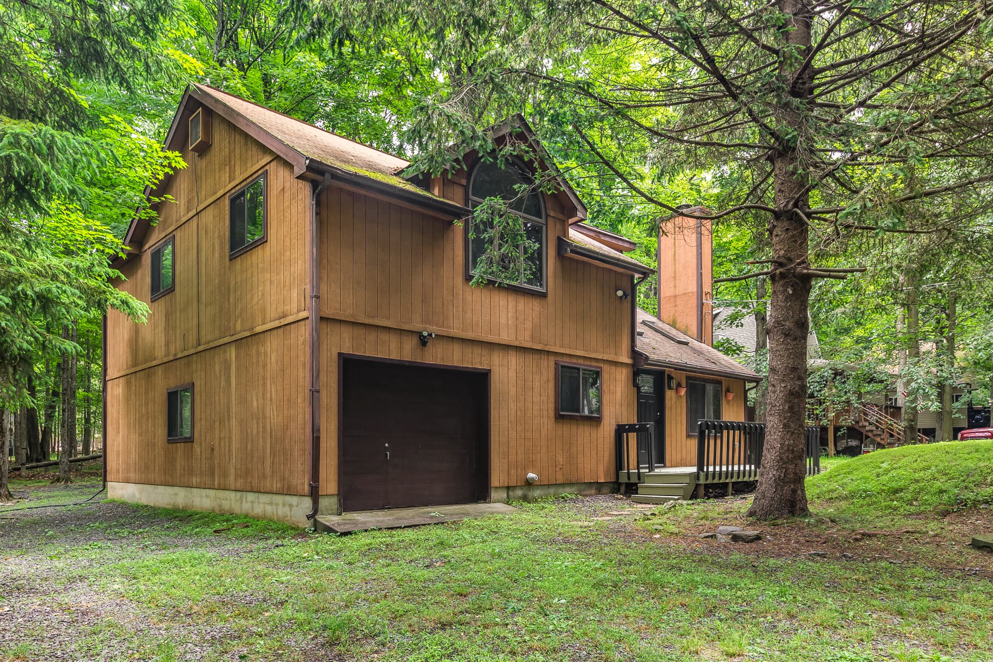 View of the home from the driveway