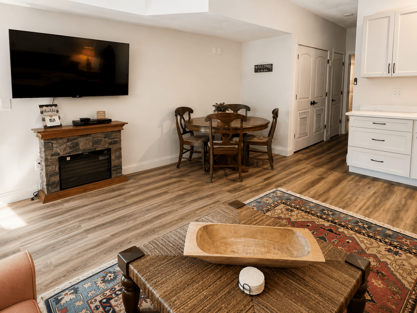 Lower game and TV room