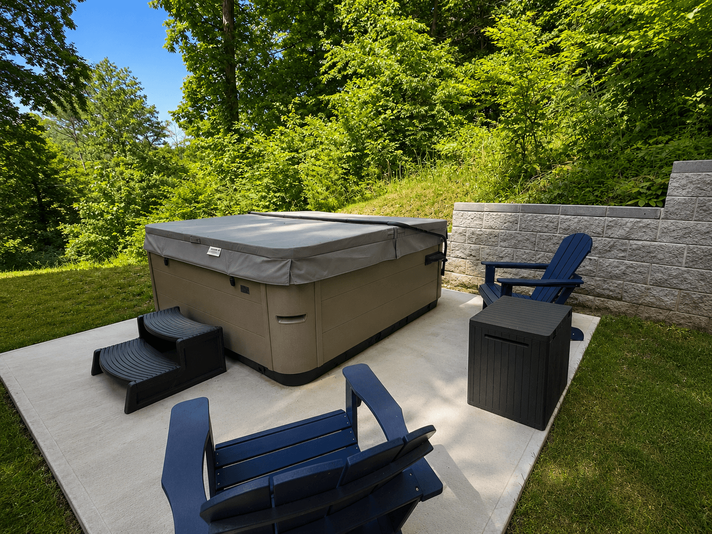 hot tub area