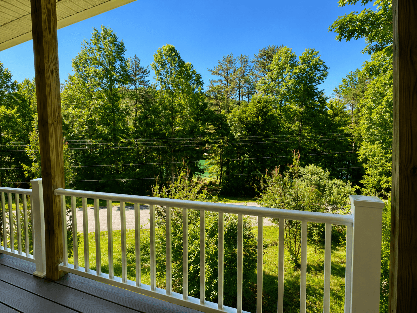 view to lake from porch