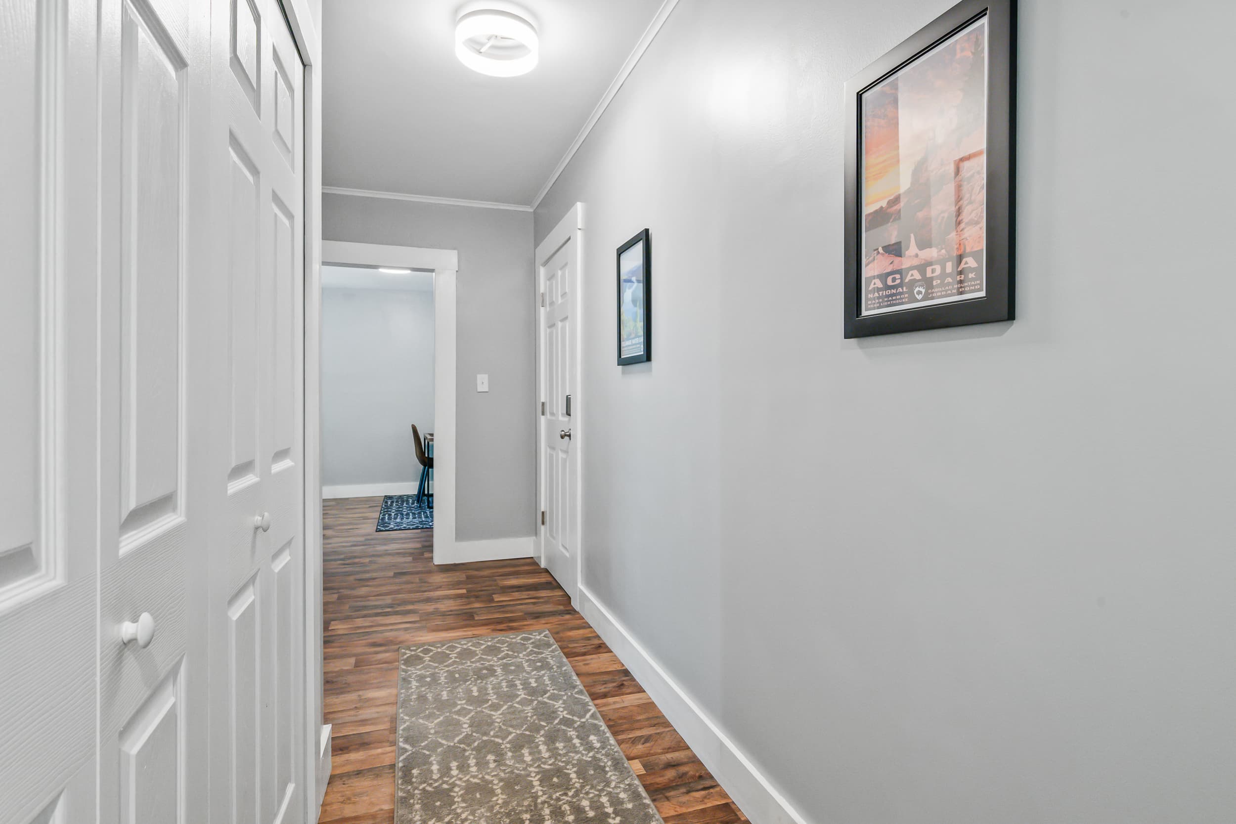 The 1st floor room is to the right and the shared kitchen straight ahead.