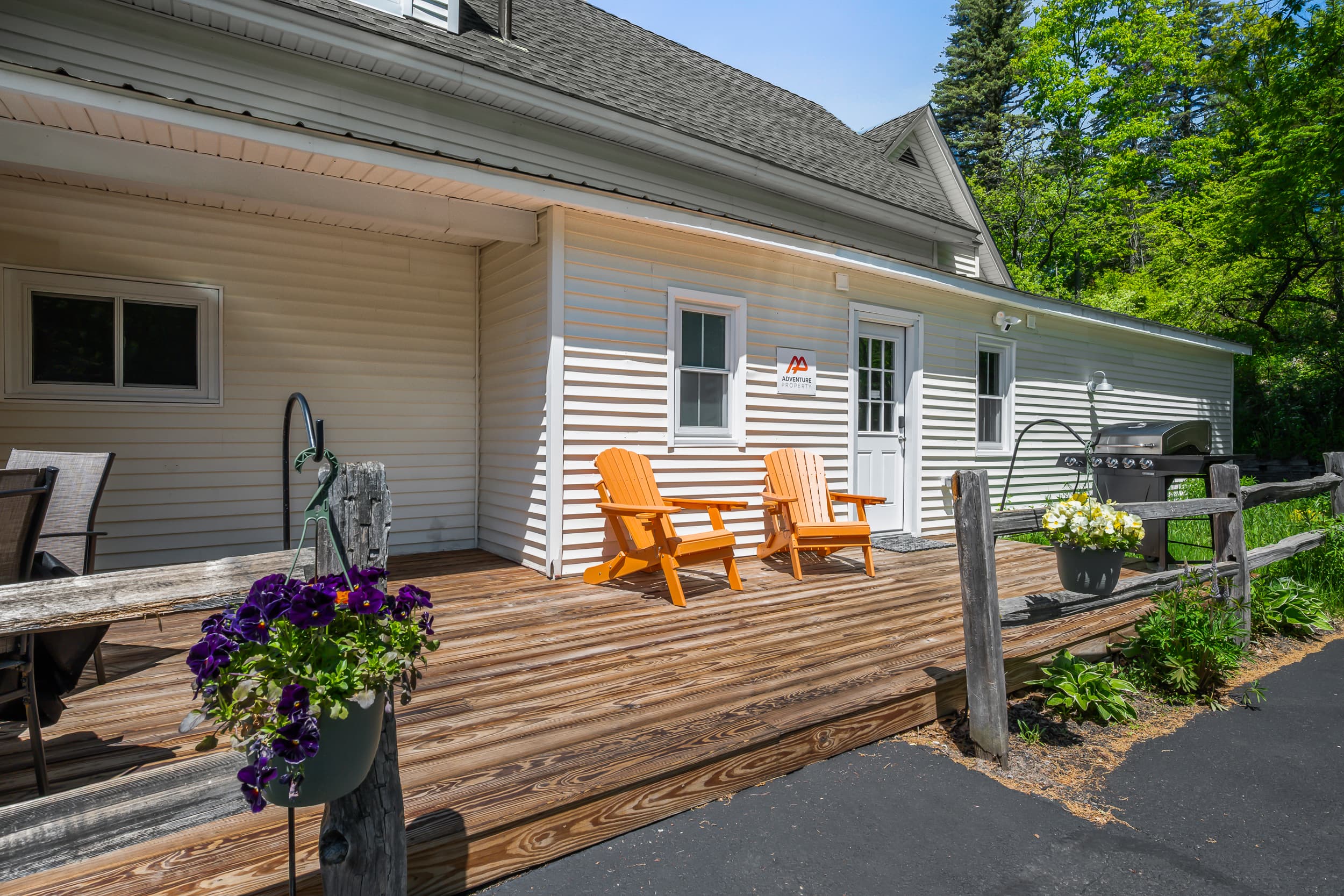 Enjoy the back deck on a summer day.