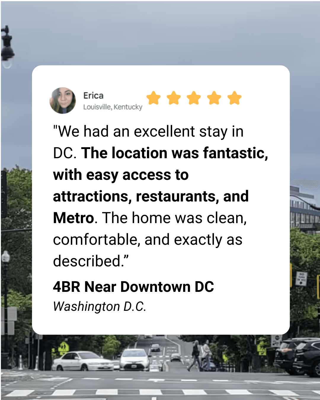 Here is a review from a recent group that stayed at our home
