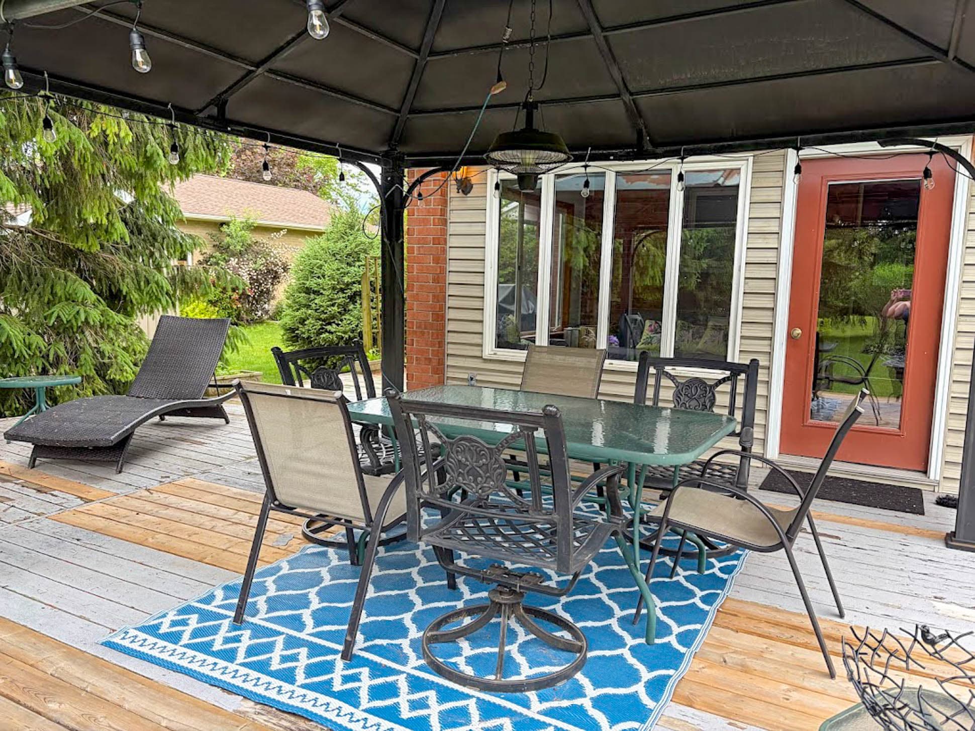 Dining on the patio