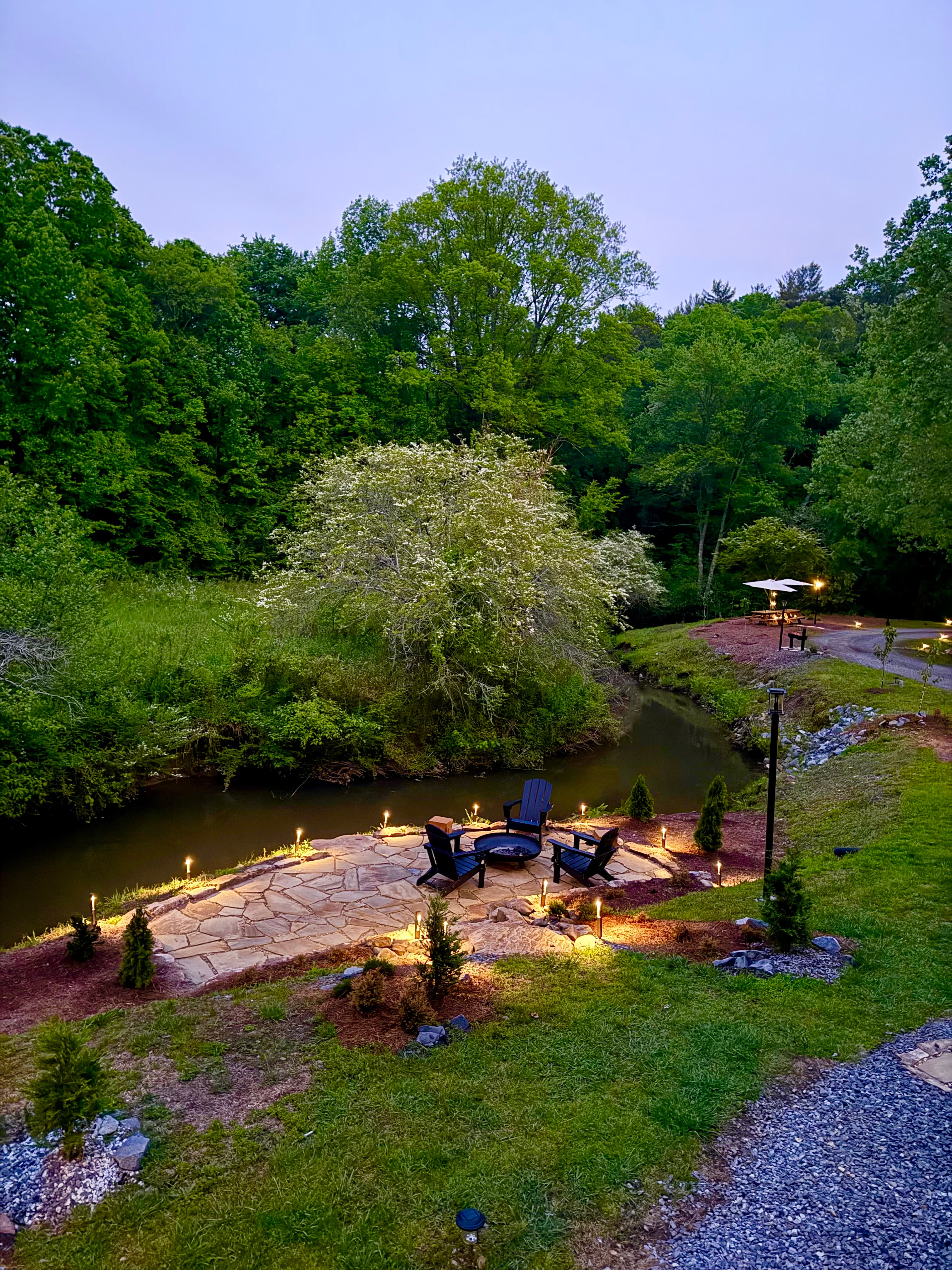 Creekside patio