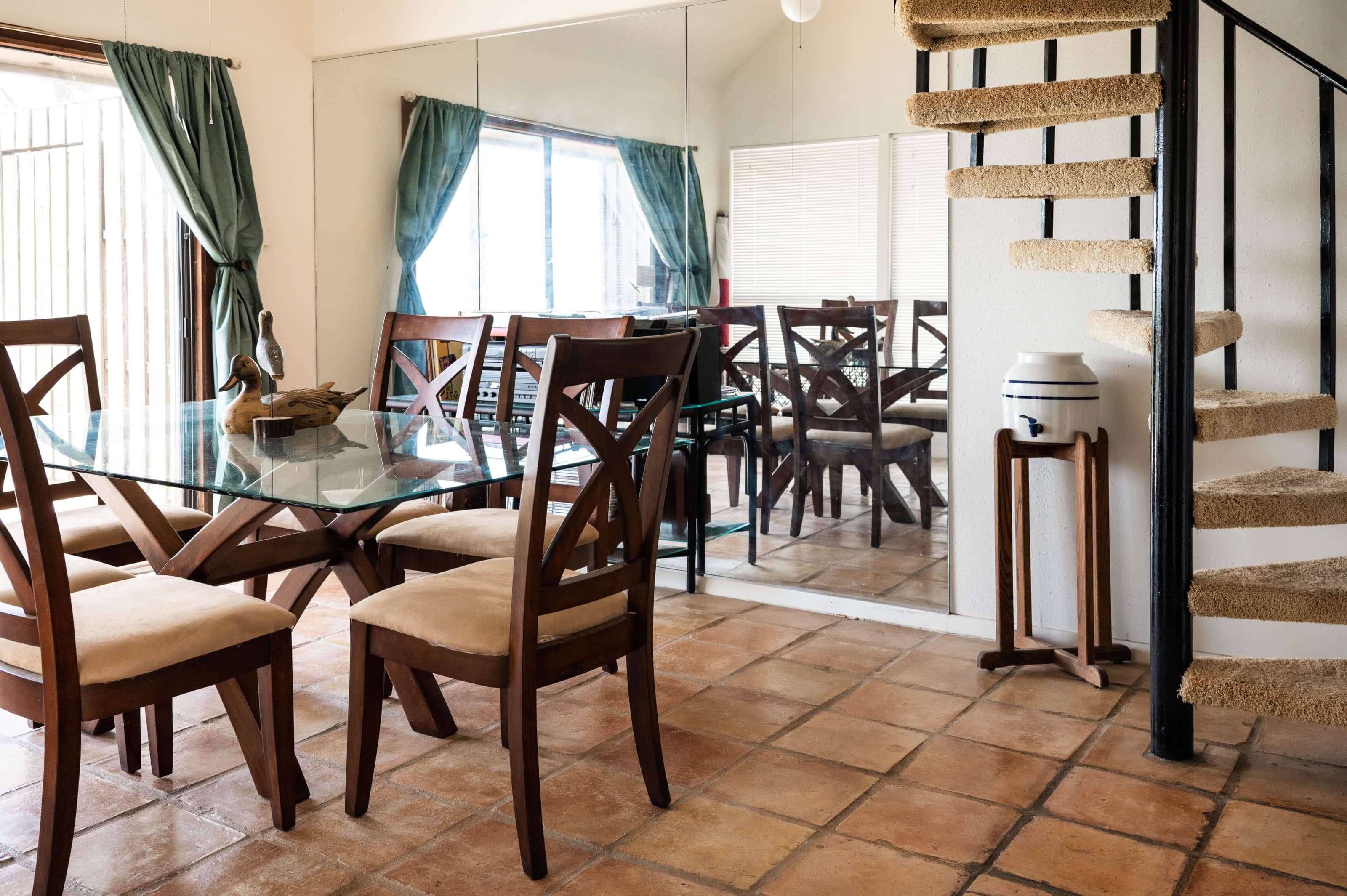 Dining Room off kitchen with beach views