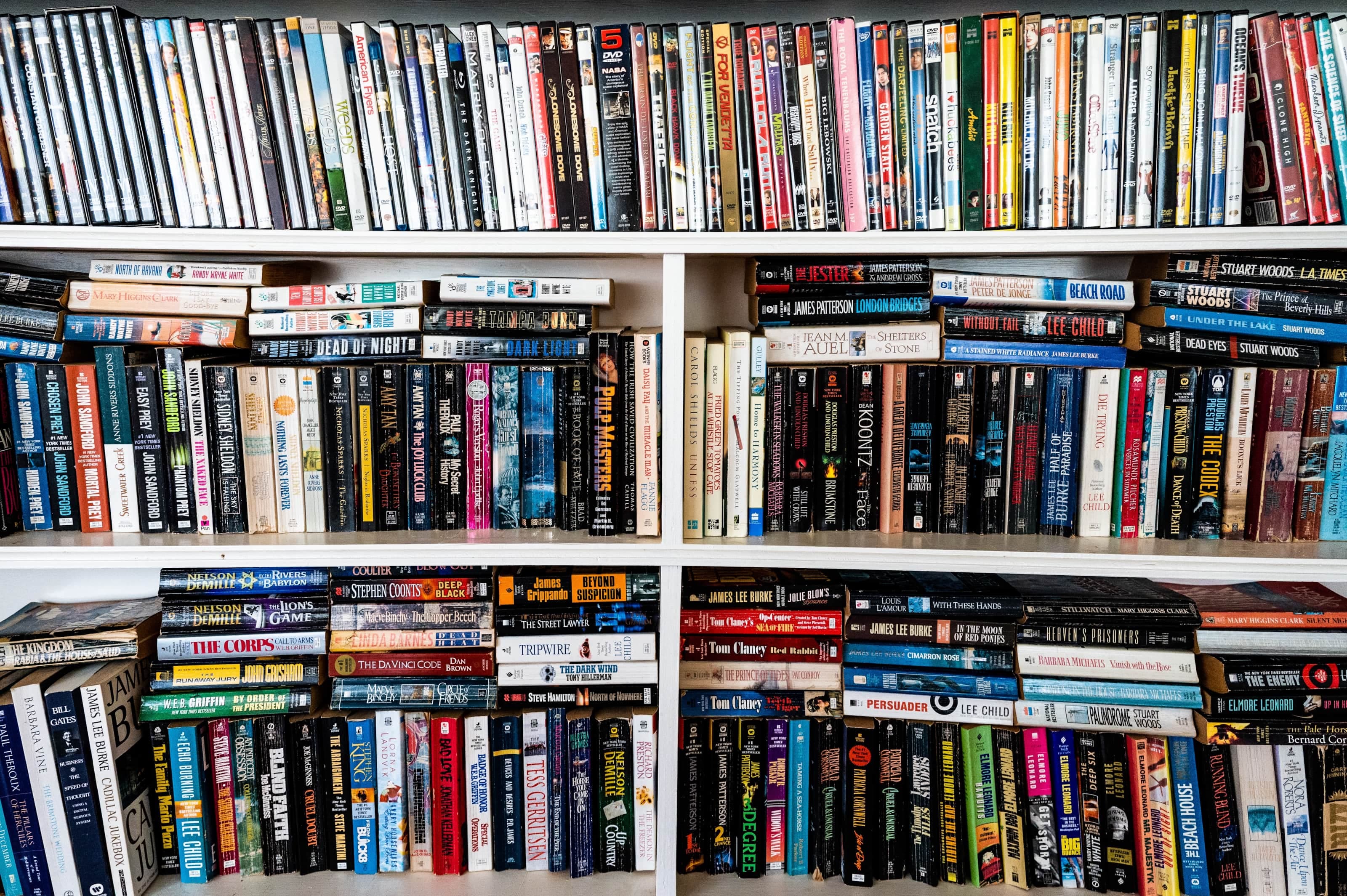 Entertainment library features ton of books + DVDs to enjoy