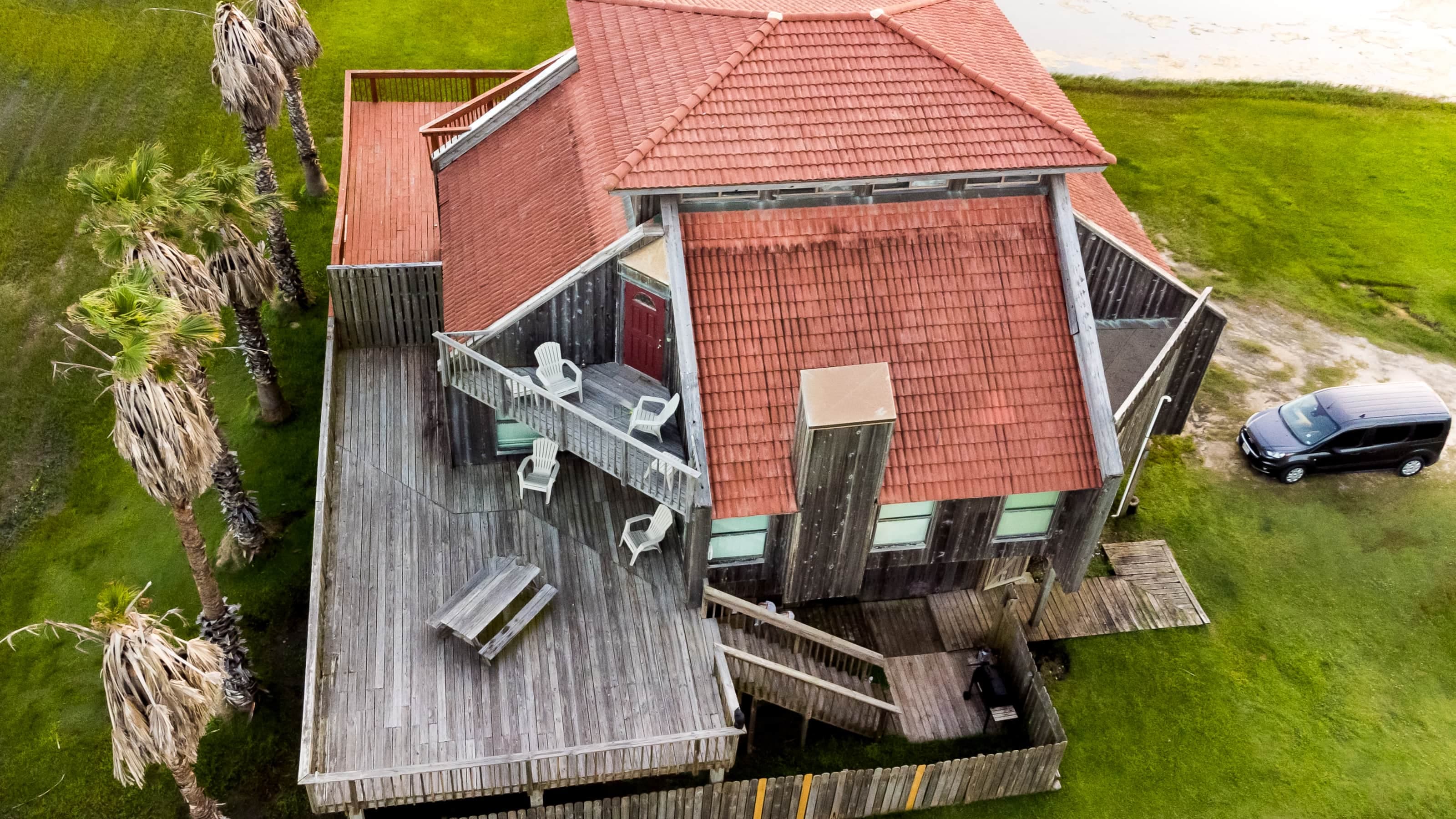 Gorda Getaway Matagorda Texas Beachouse Aerial