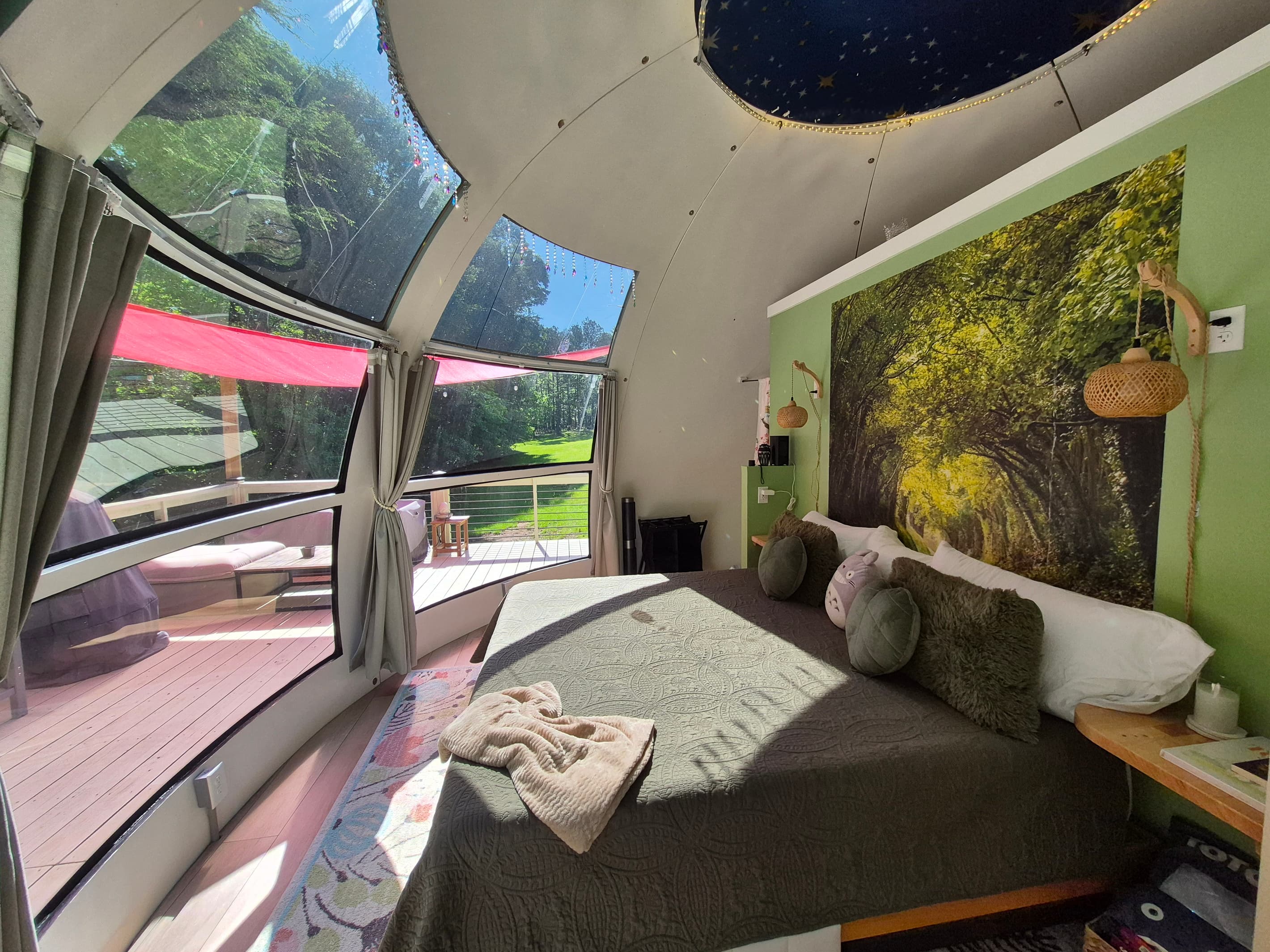 Whispering Woods - View to the woods and deck outside