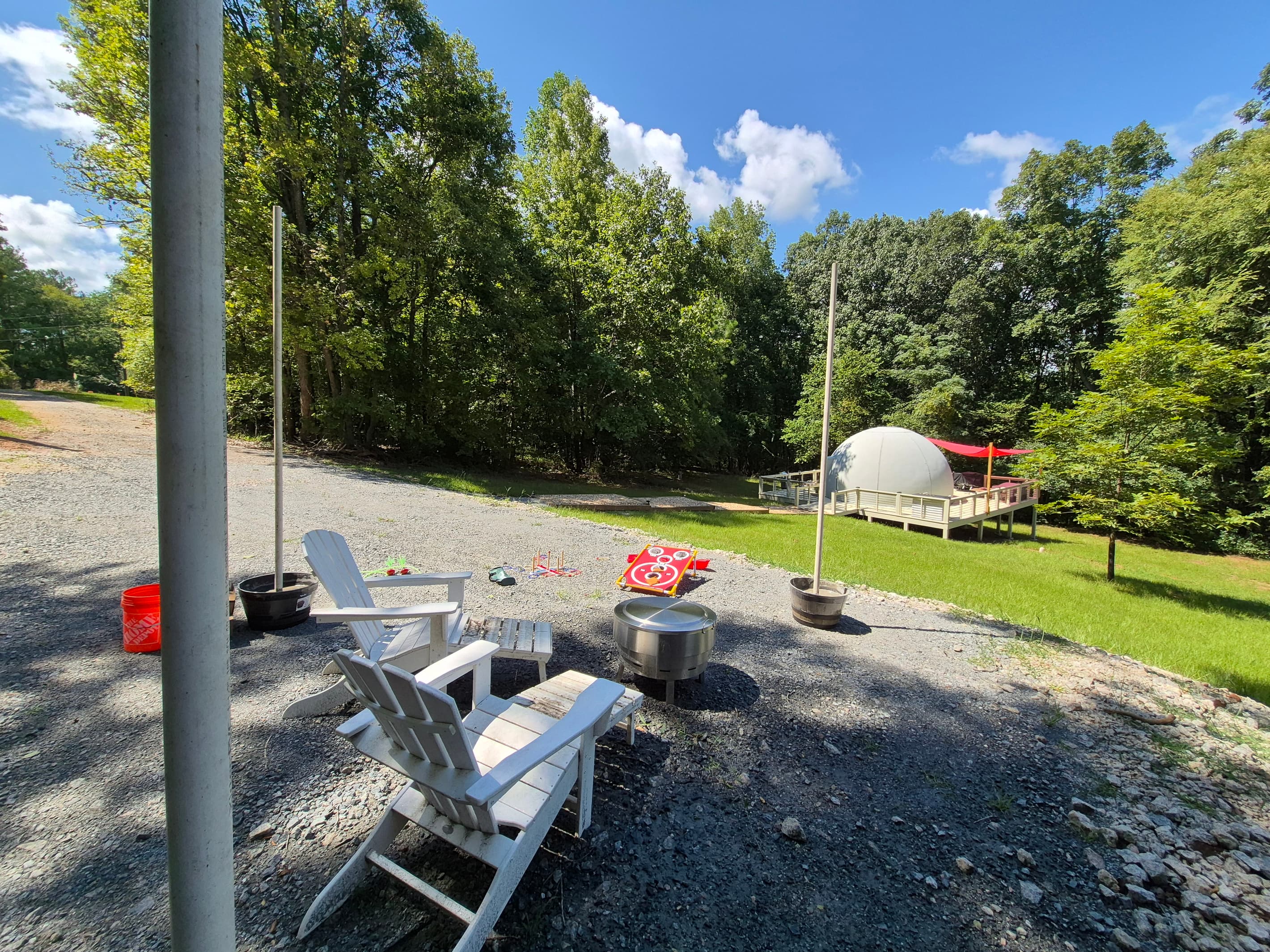 Whispering Woods secondary outdoor seating and games