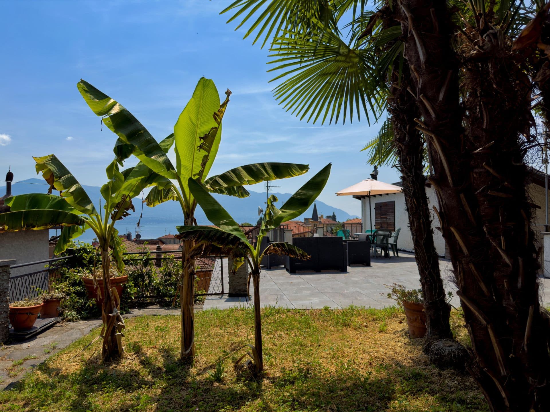 Terrasse Seeblick Fe-Wo Franziskas Place Ferien Wohnung Cannero Riviera