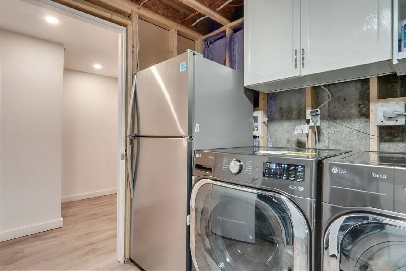 Large Washer/dryer & Fridge for your convenience