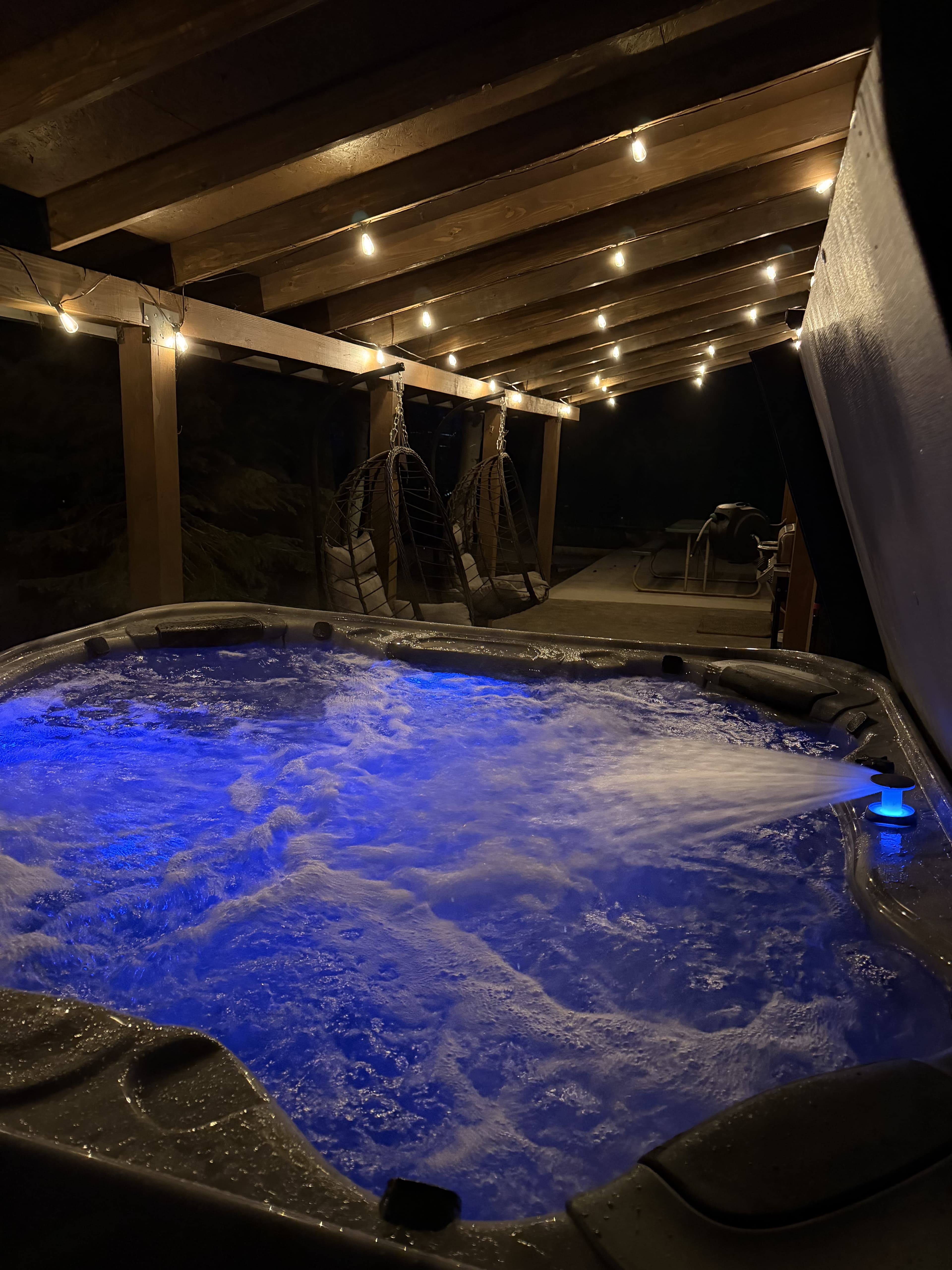 Private Hot Tub at Night