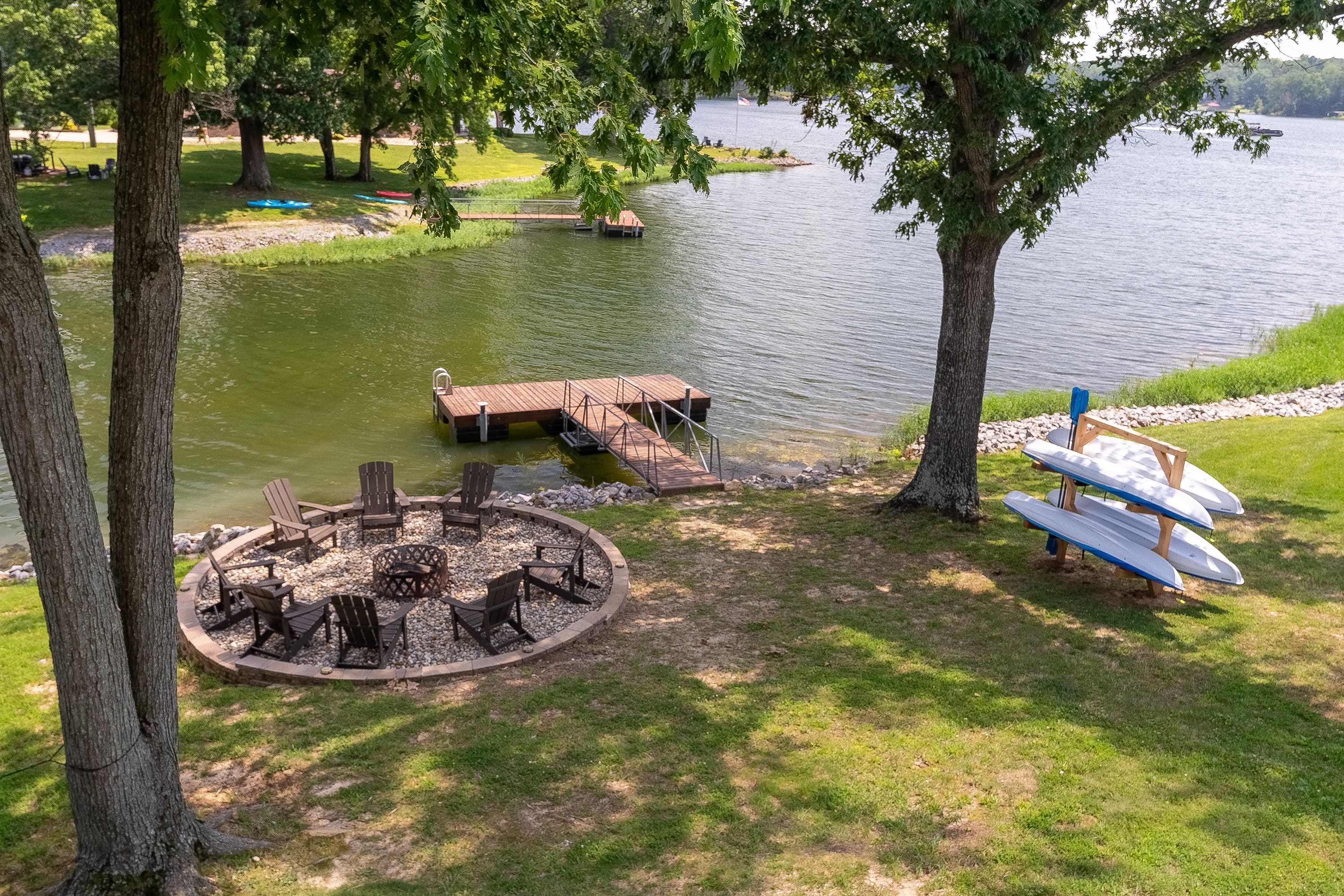 Fire Pit and 4 kayaks for you to enjoy