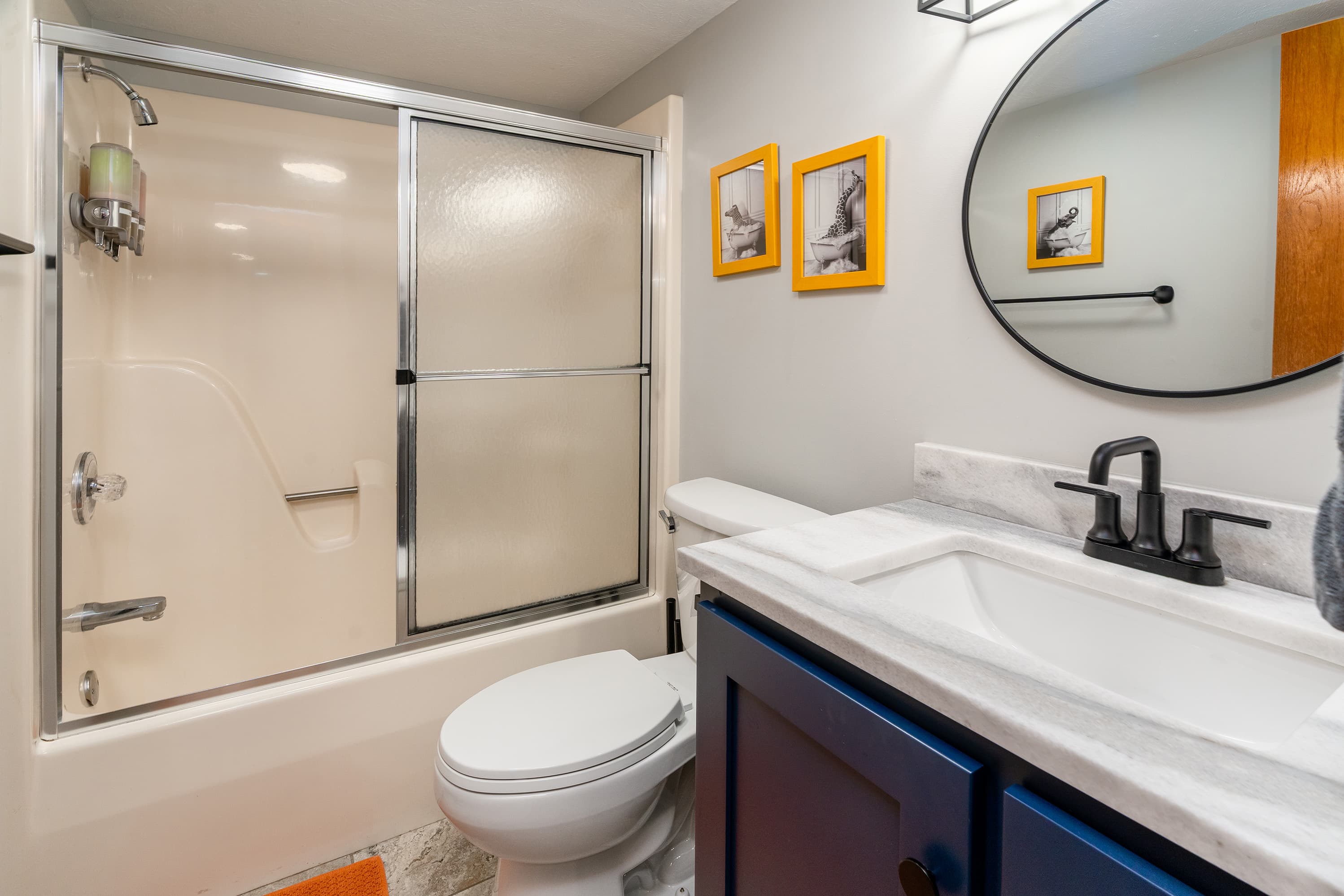 Hallway bathroom on lower level