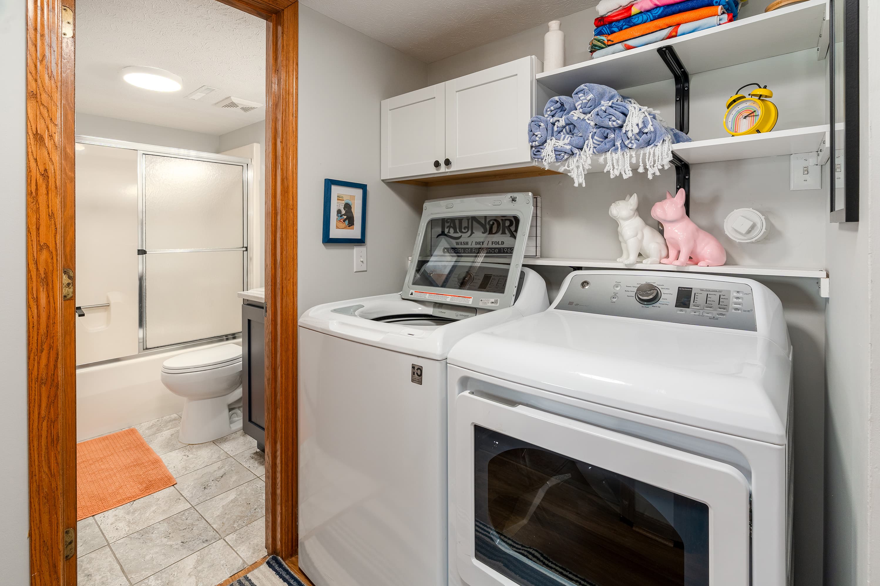 Laundry in lower level