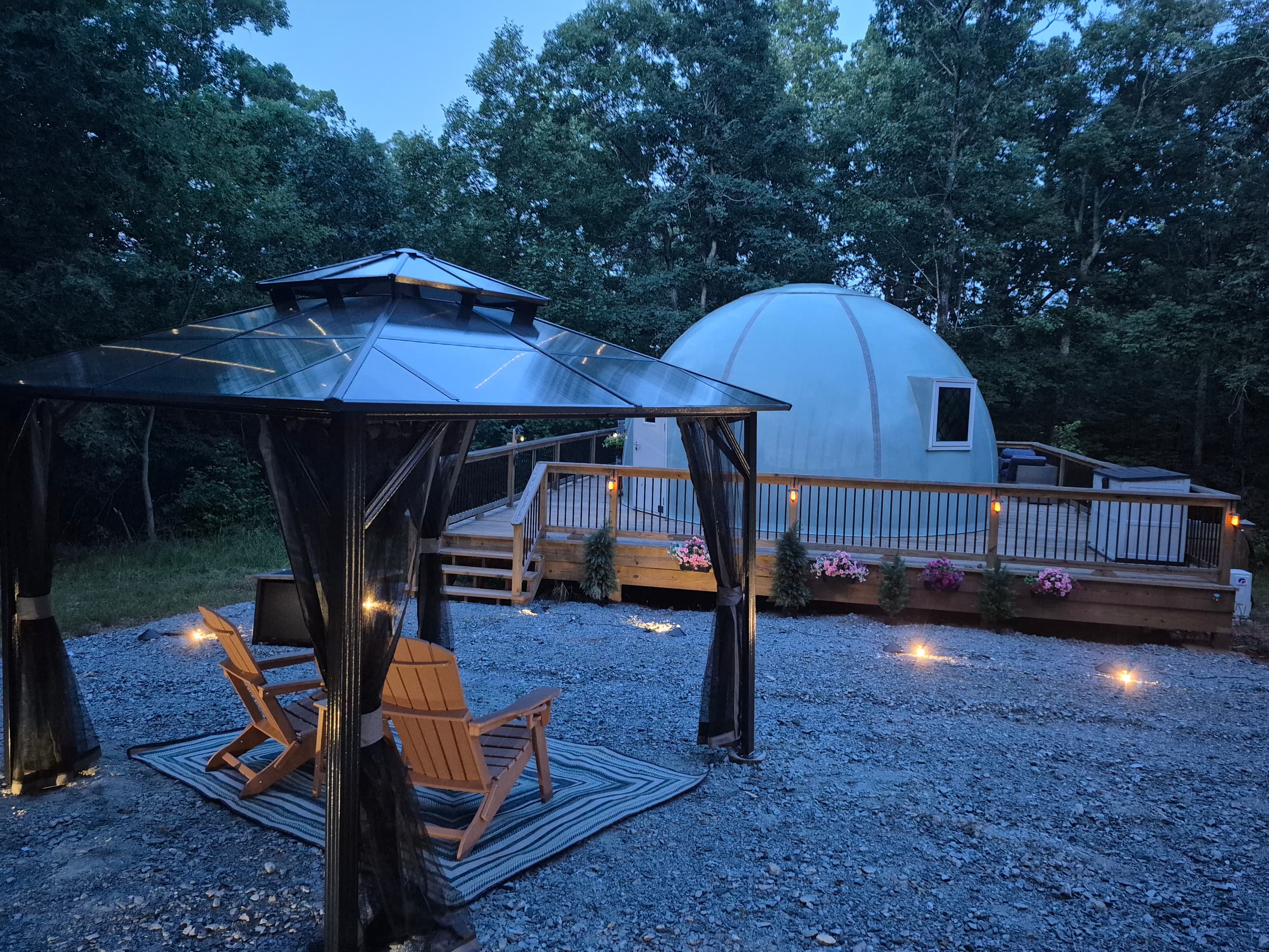small outdoor seating area