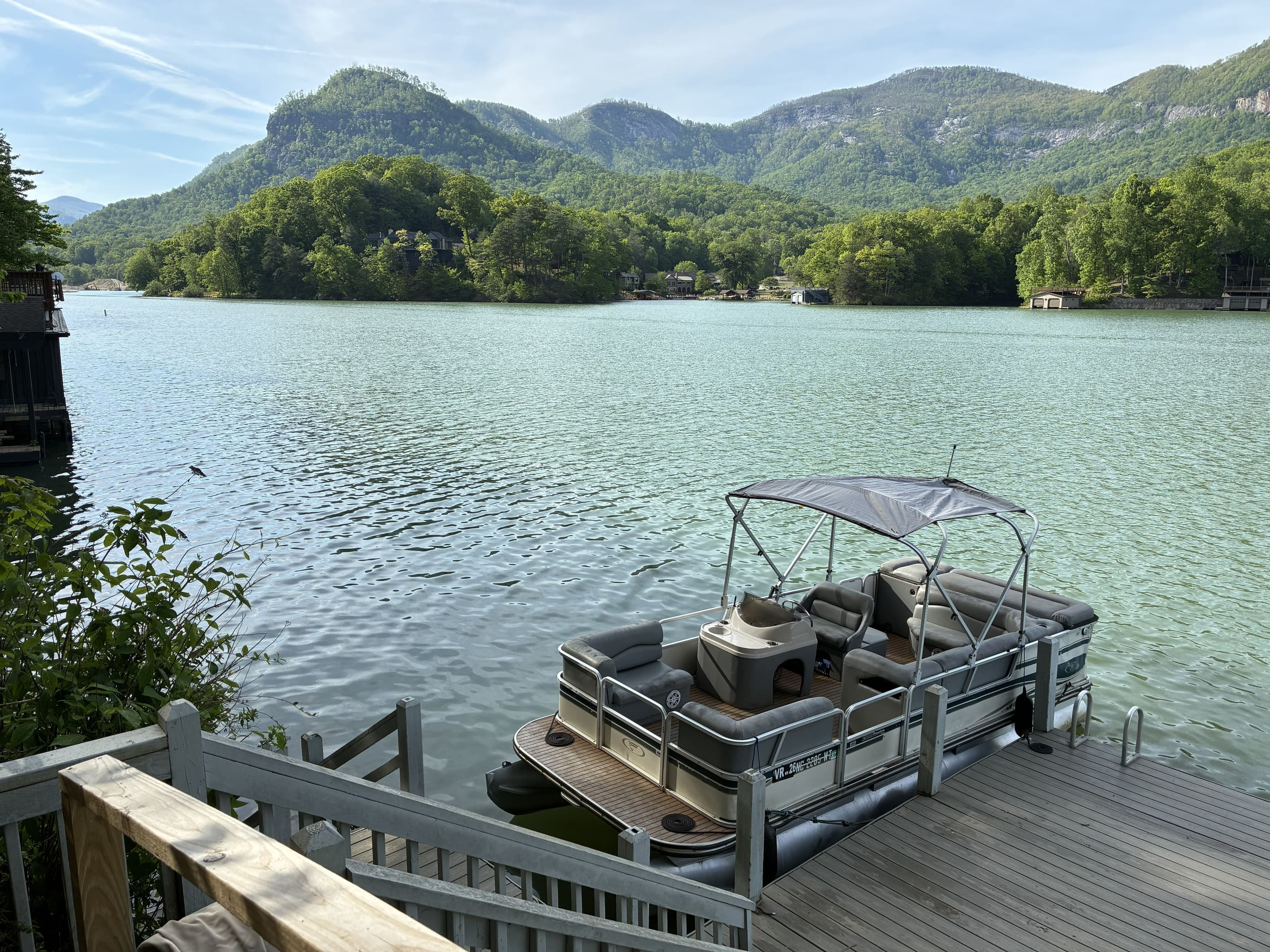 The pontoon boat is the best way to see Lake Lure!