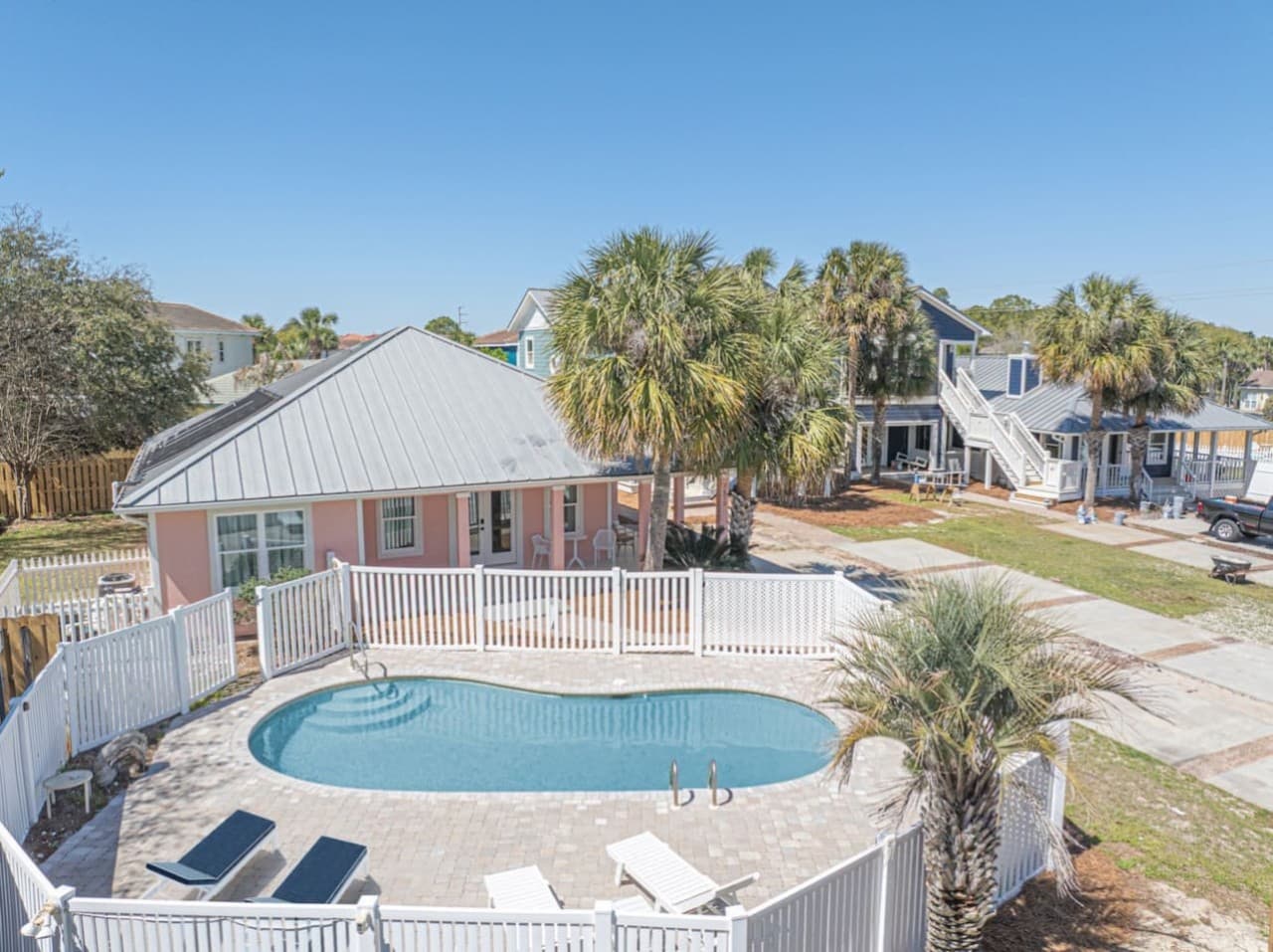 Step outside to your private poolside oasis.