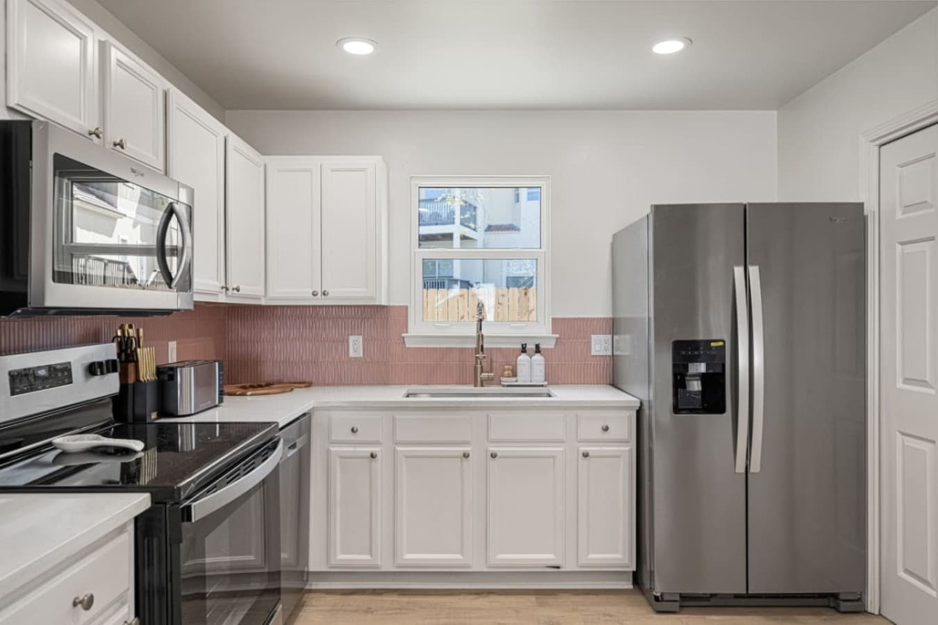 A clean, modern kitchen with all the essentials.