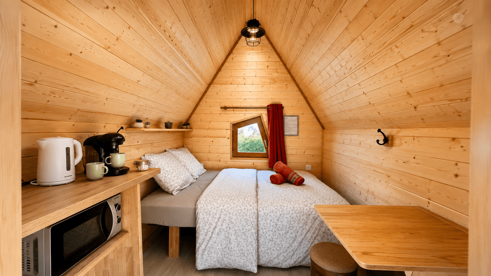 L’intérieur de la cabane 