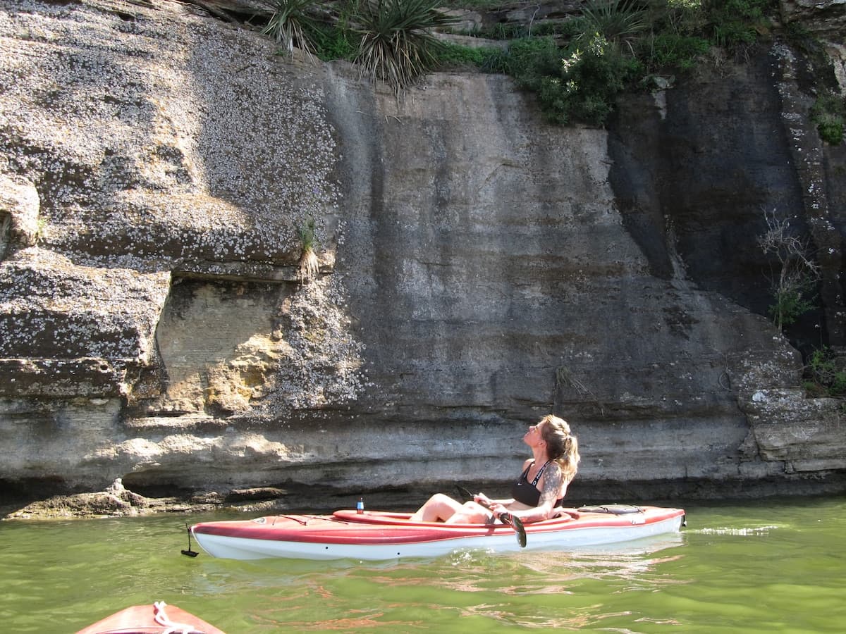 Kayaking from private dock. 