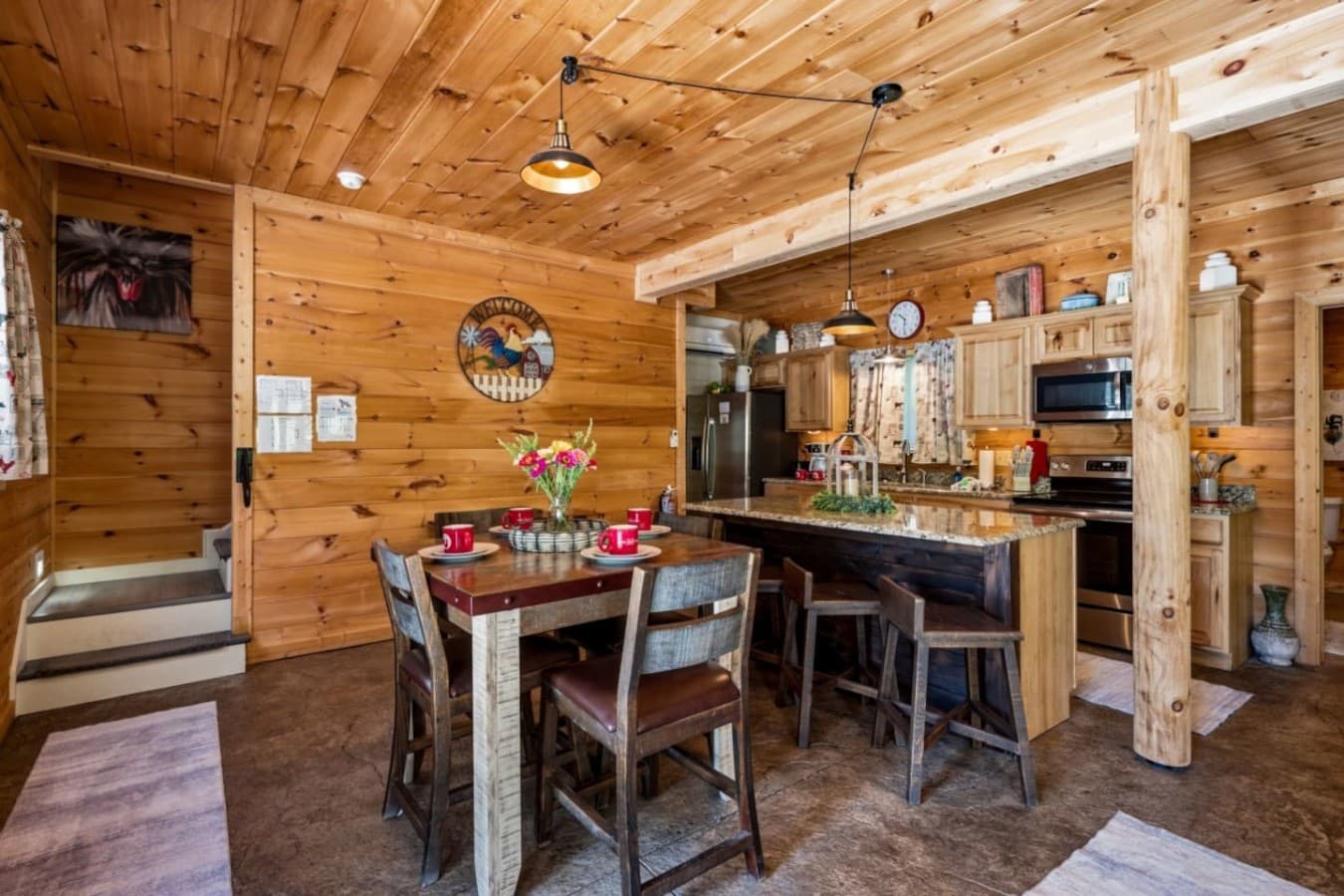 Plenty of seating in the kitchen for the whole family!