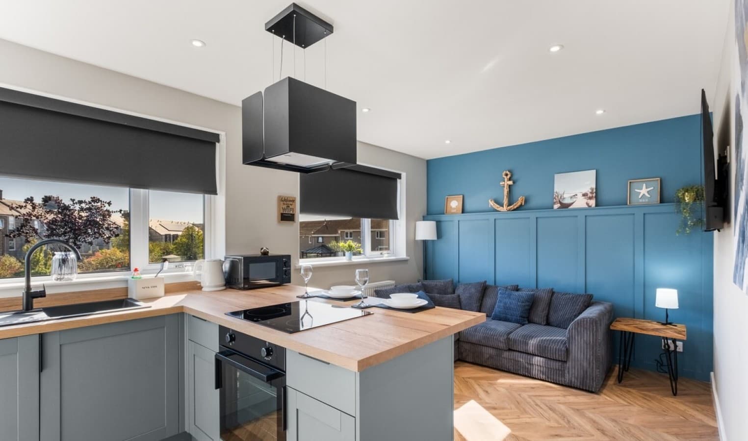 Open-plan kitchen and living room
