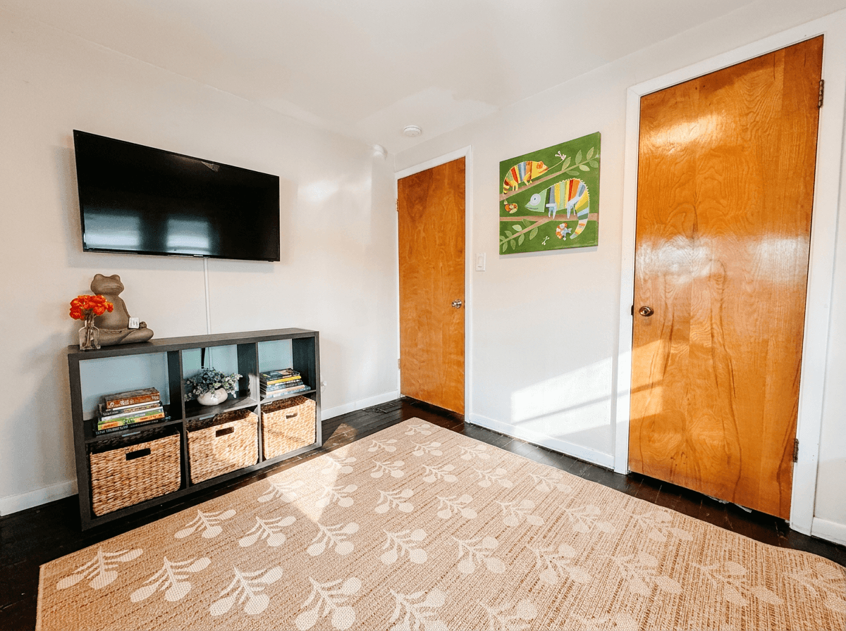 Hang out in the third bedroom flex room on the cozy chairs, two twin beds or make it up into a king size bed.