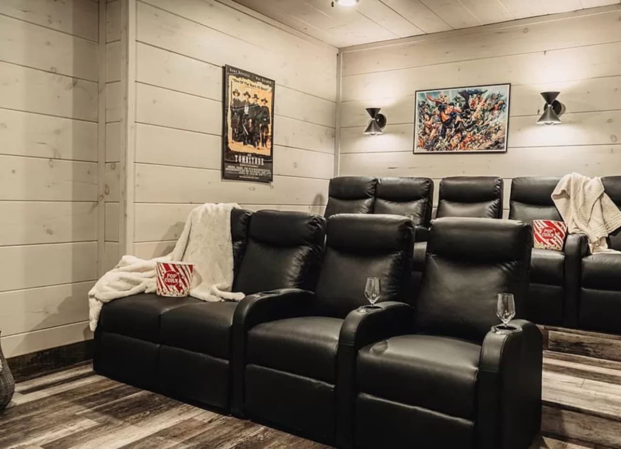 Intimate theater room downstairs