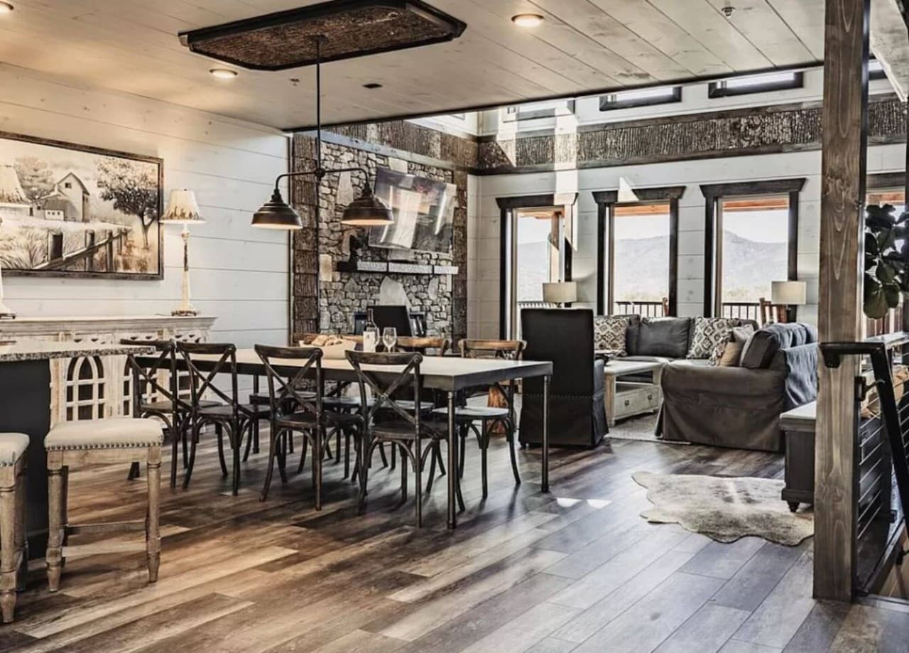 Large, open floor plan kitchen