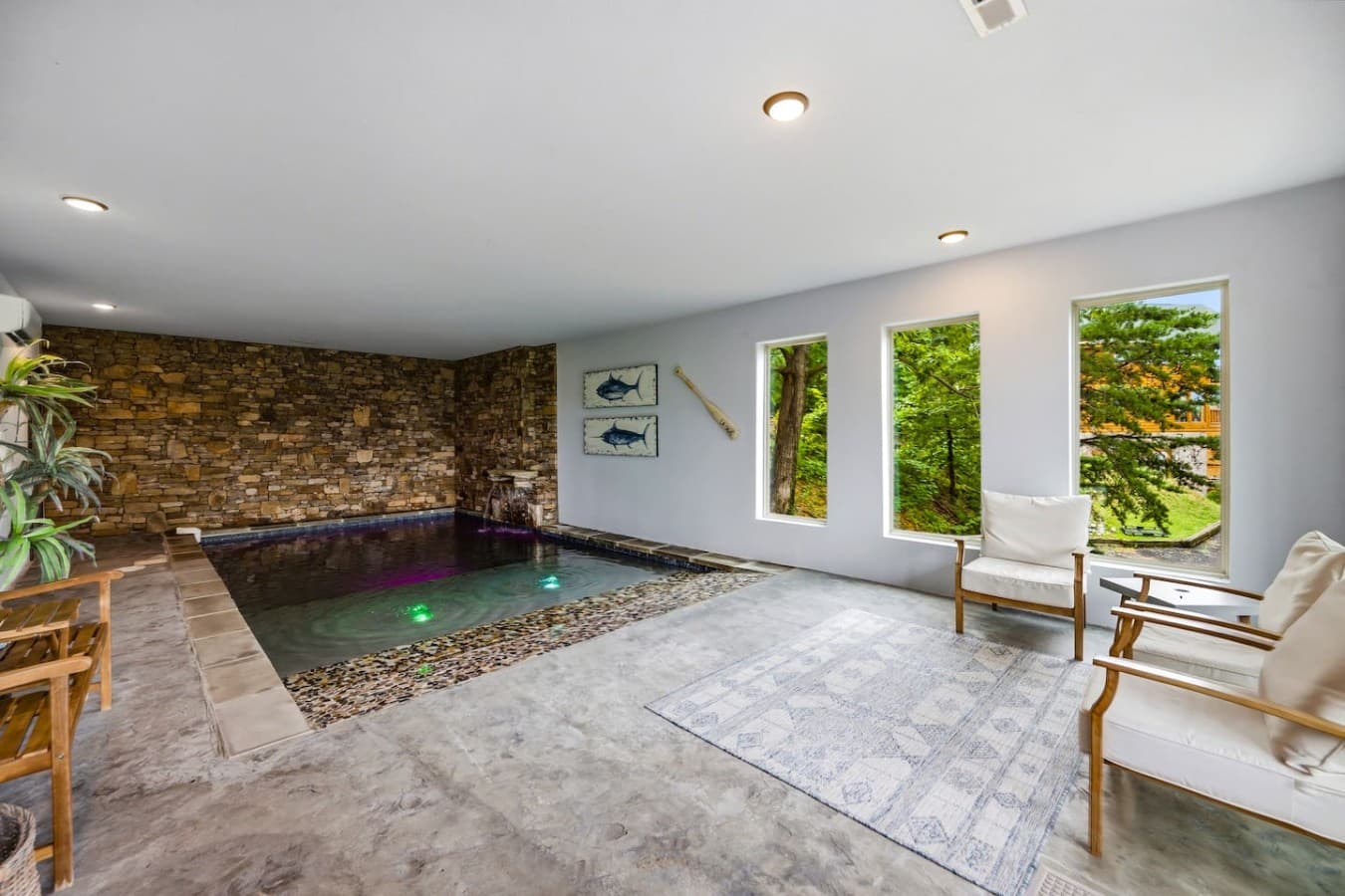 Plenty of space in the pool area to relax as well as swim