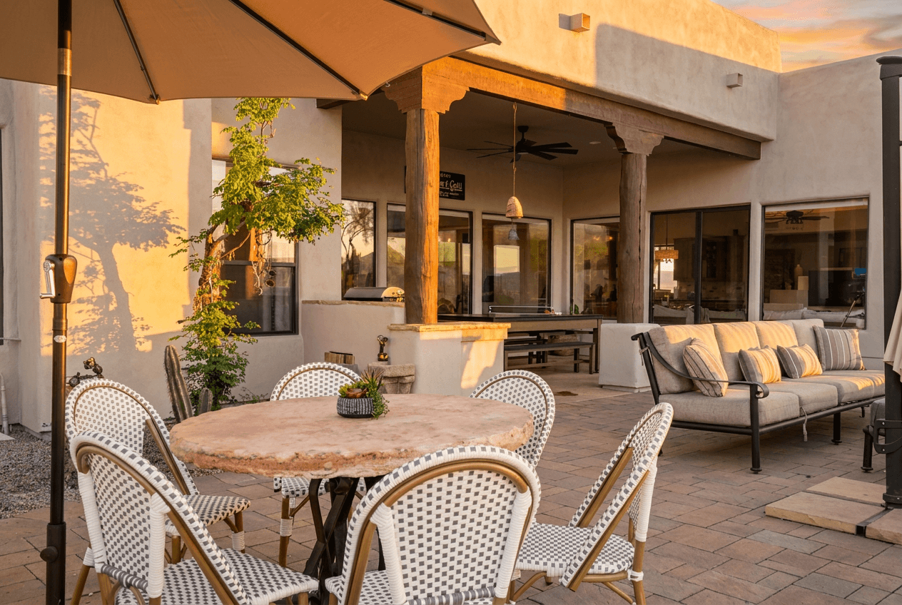 Dining options seat up to 14 for grilling out, poker night under the stars or just a great place to reconnect.
