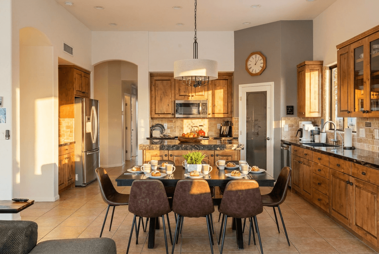 Cook, entertain or just relax in the huge, well appointed kitchen at Sunset Trails.