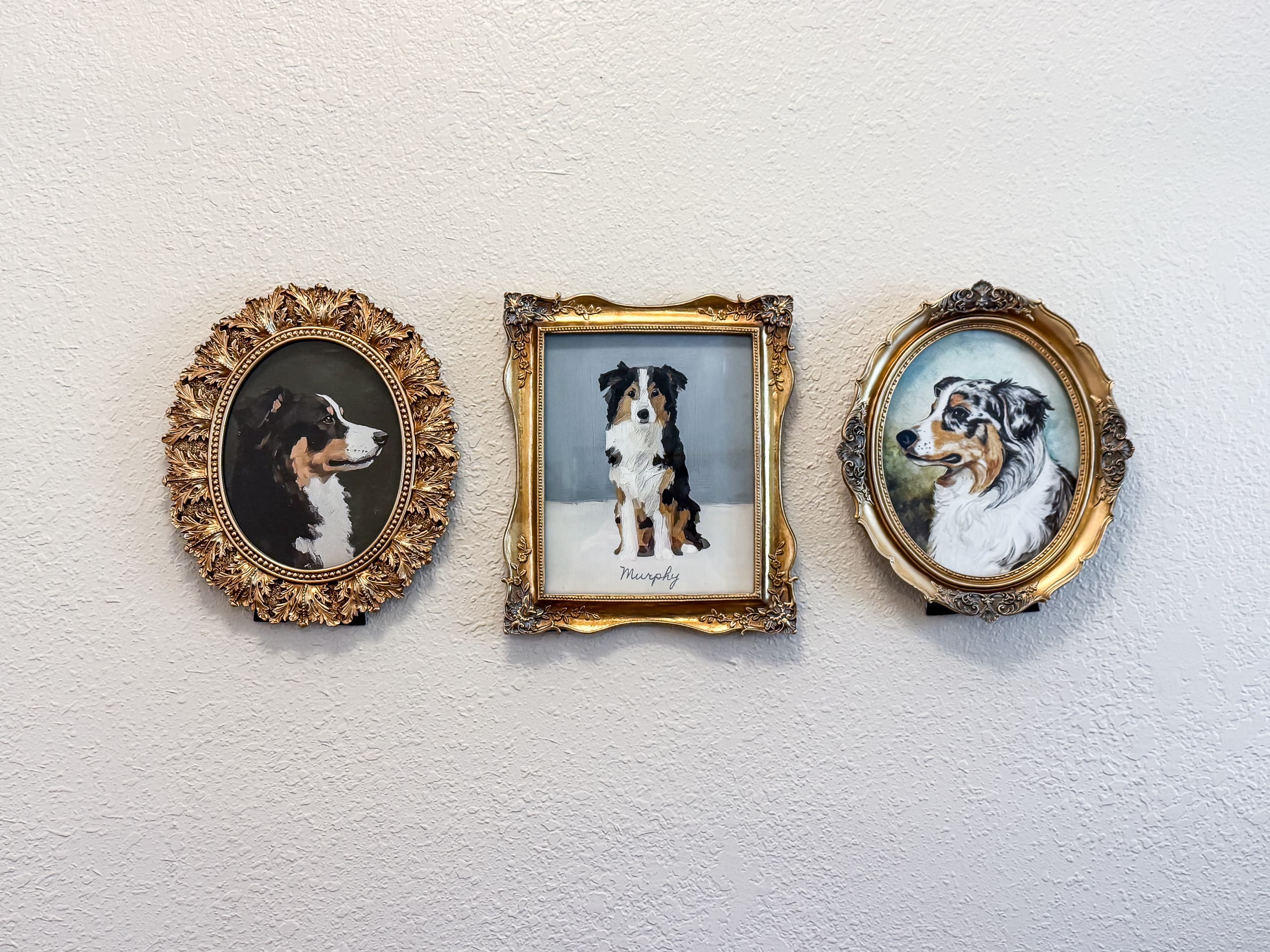 Over a century old, the home has been updated to modern conveniences, includes a charming hallway with a church pew at Mini Aussie Cottage.