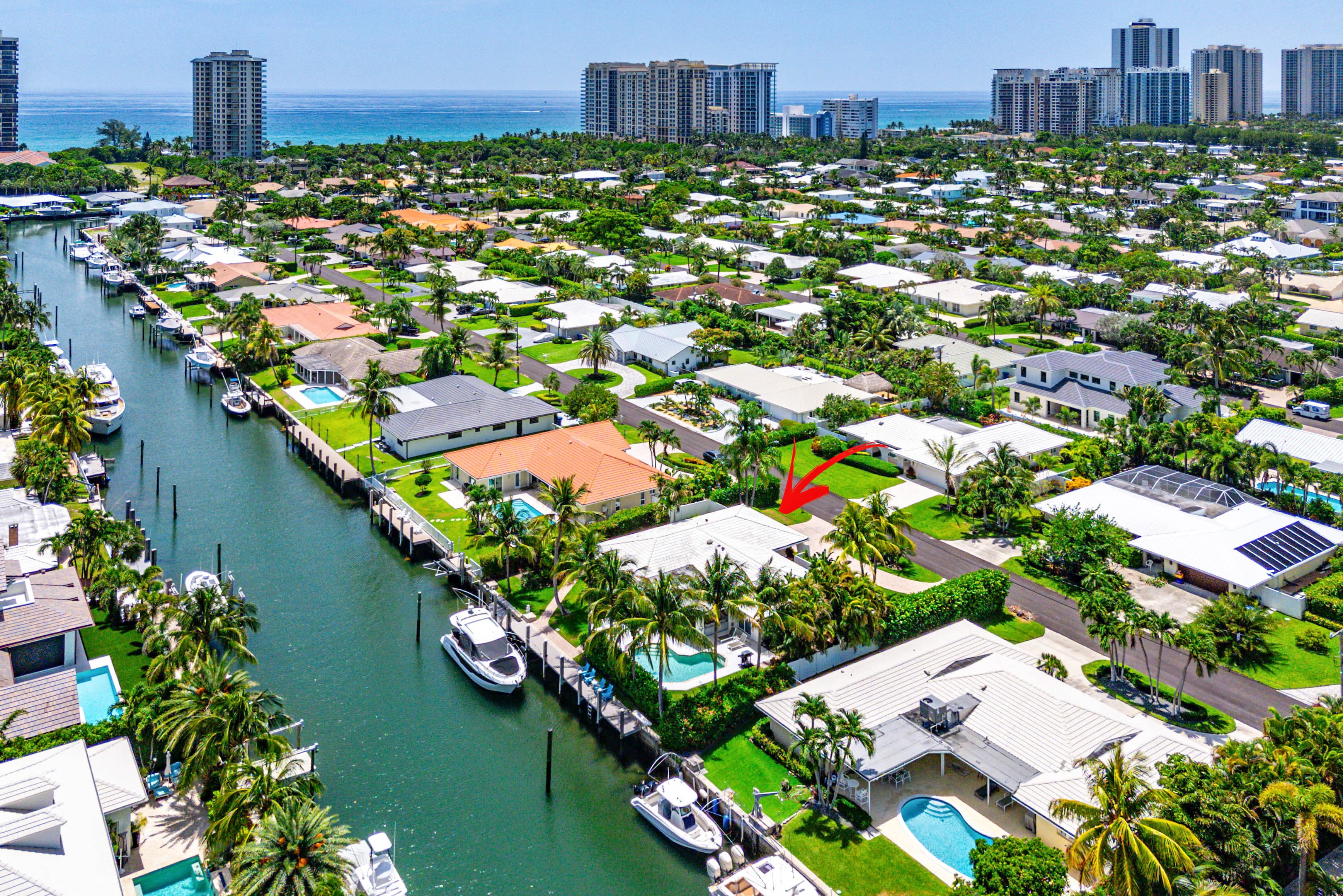 The boat shown is privately owned and not available for guest use. A separate portion of the dock is available for approved guest boats, subject to size restrictions and an additional fee.